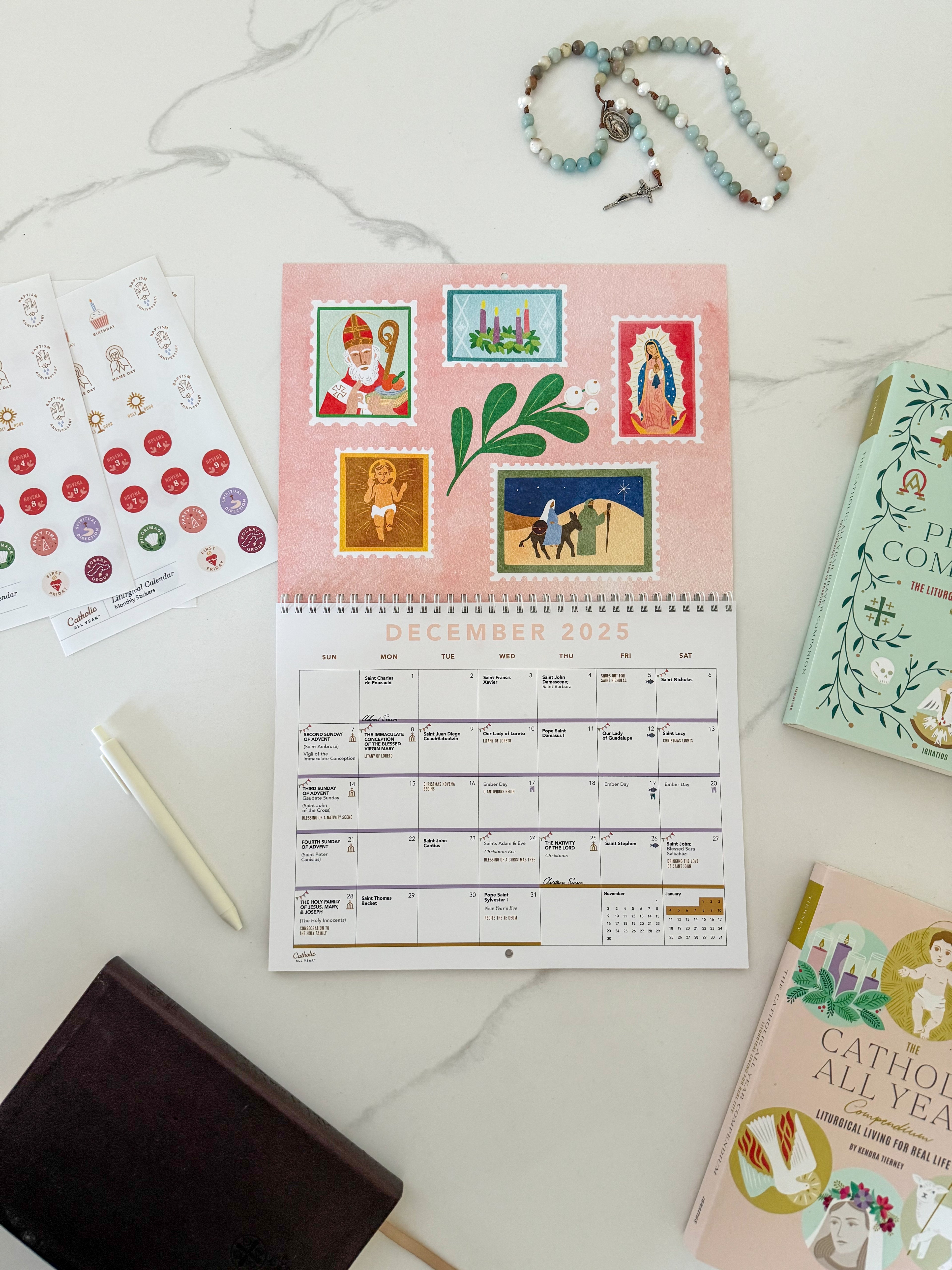 Catholic All Year 2026 Liturgical Wall Calendar