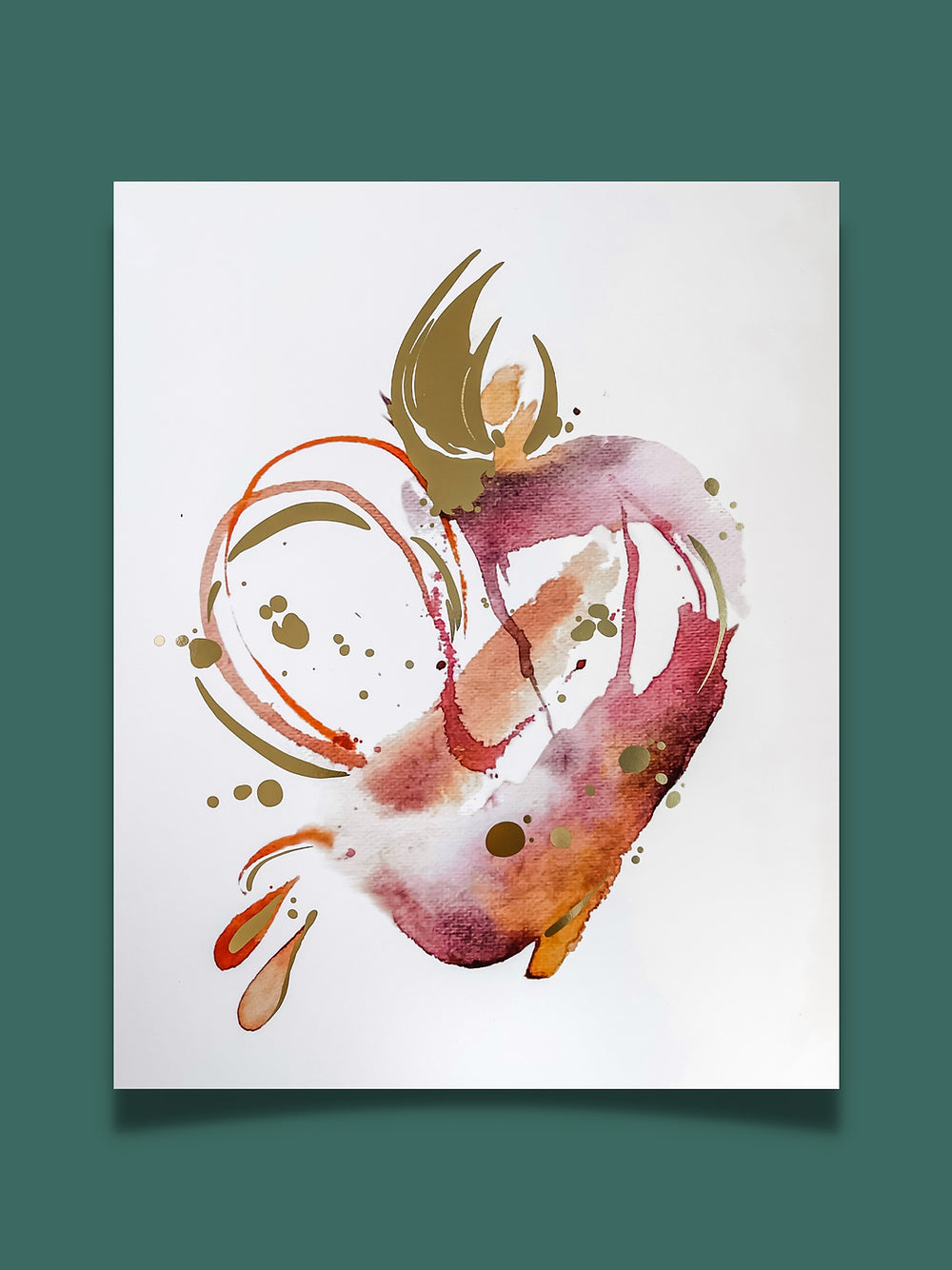 Gold Foil Sacred Heart of Jesus Print