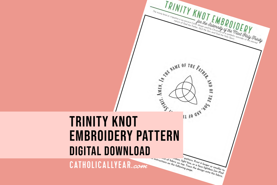Printable Trinity Knot Embroidery Pattern and Instructions {Digital Download}