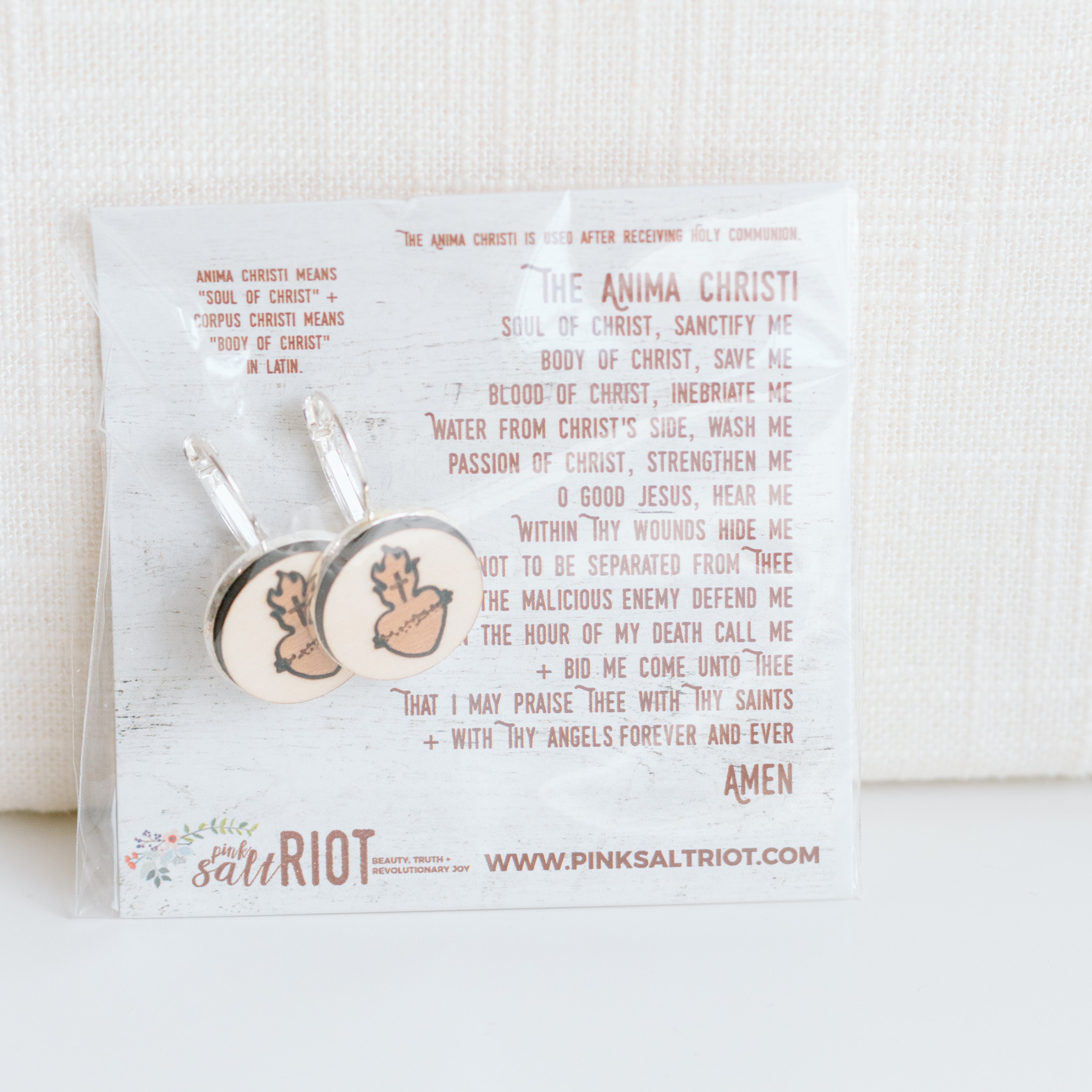 Sacred Heart Dangle Earrings