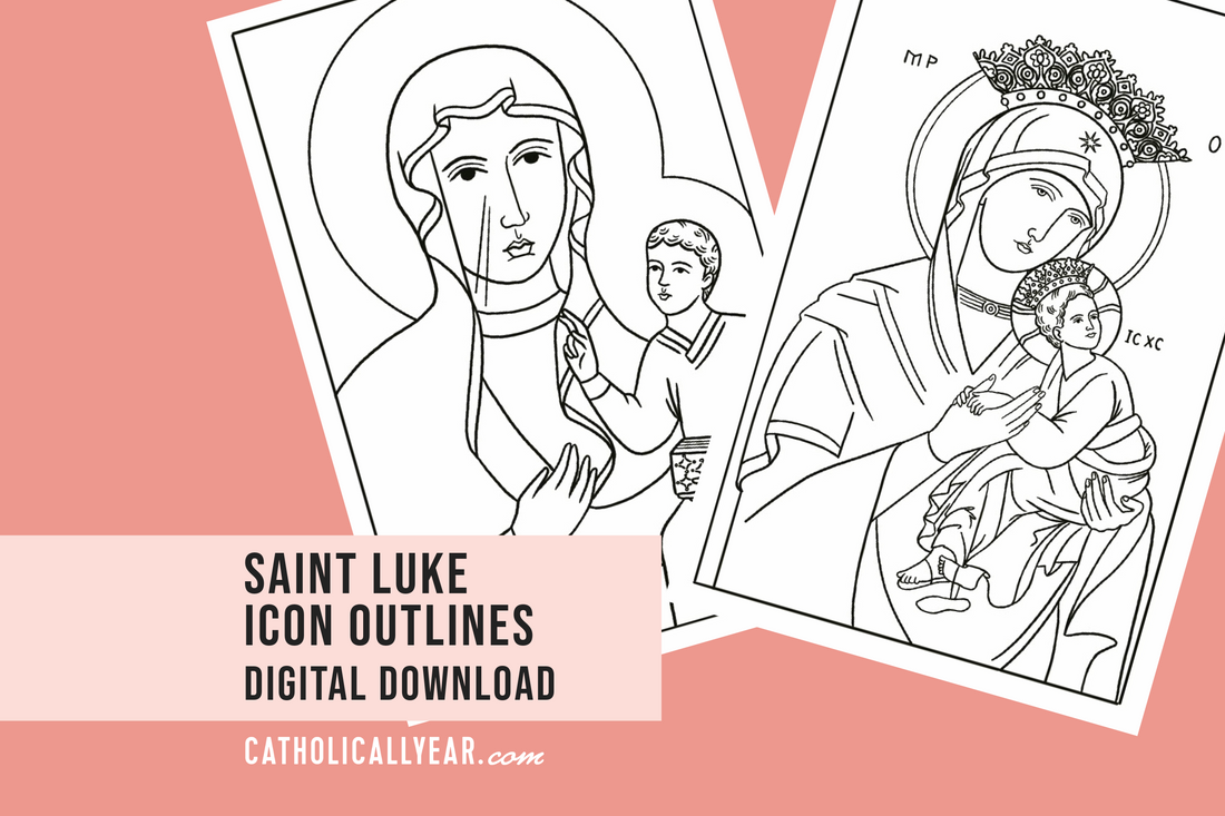 Additional Icon Painting Outlines {Digital Download}