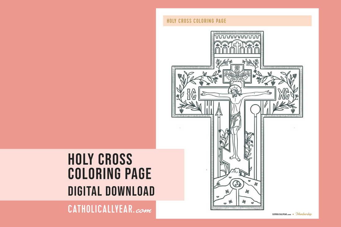 Holy Cross Coloring Page {Digital Download}