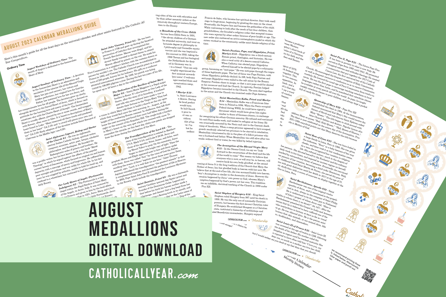 August Medallions 1" Style