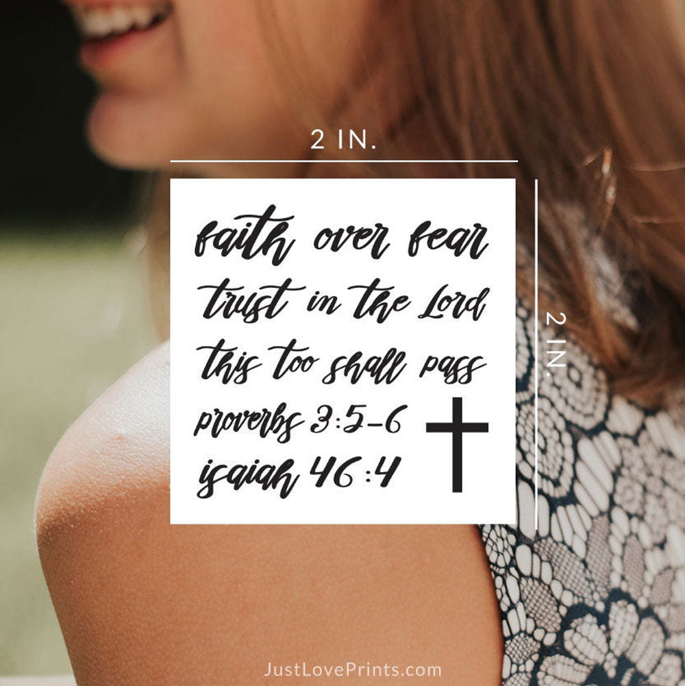 "Faith Over Fear Collection" Temporary Tattoos
