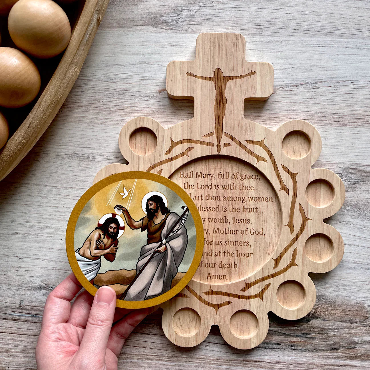 Wooden Decade Rosary Board *SALE*