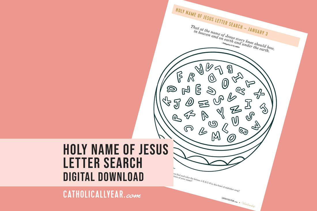 Holy Name of Jesus Letter Search {Digital Download}