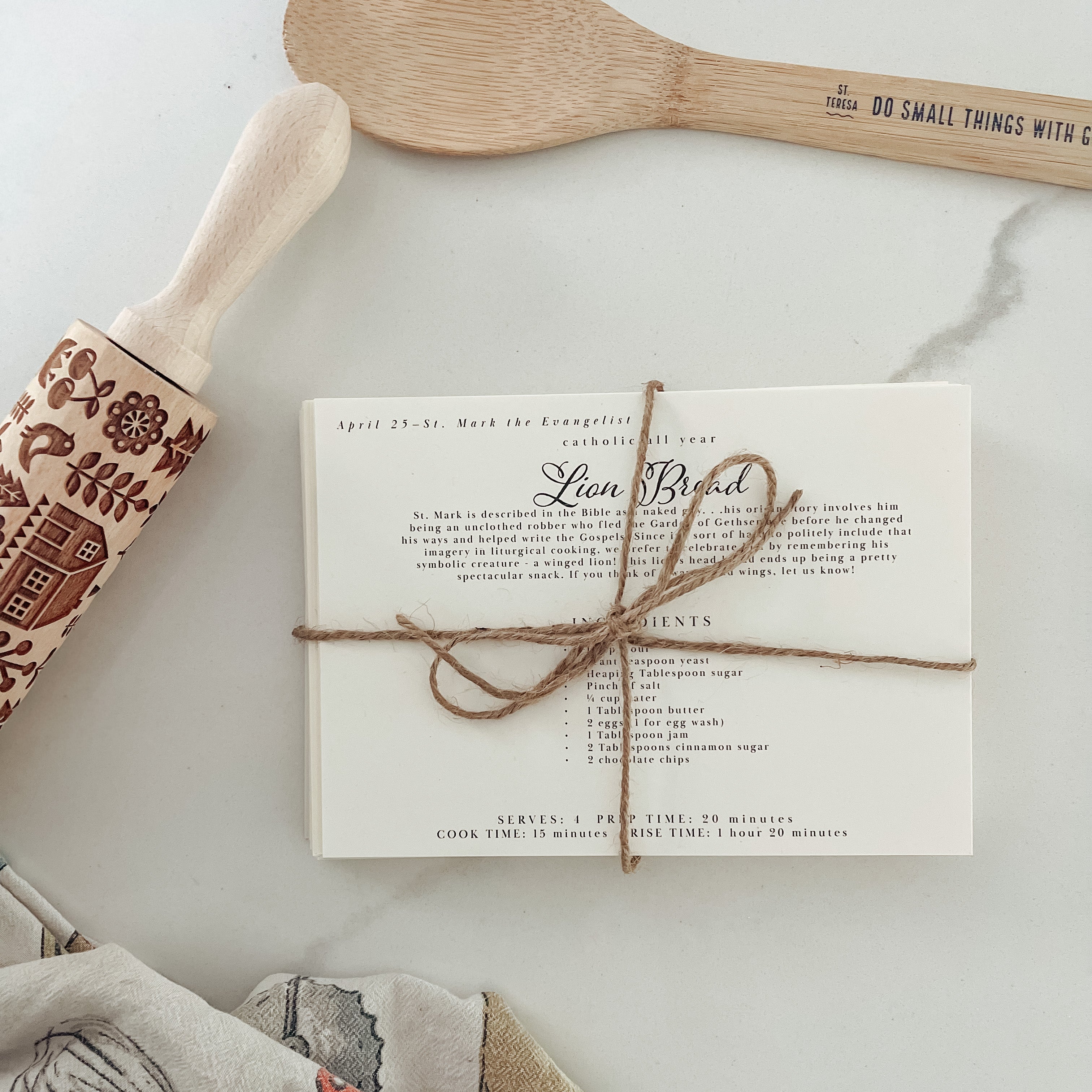 Set of 20 Liturgical Living Recipe Cards