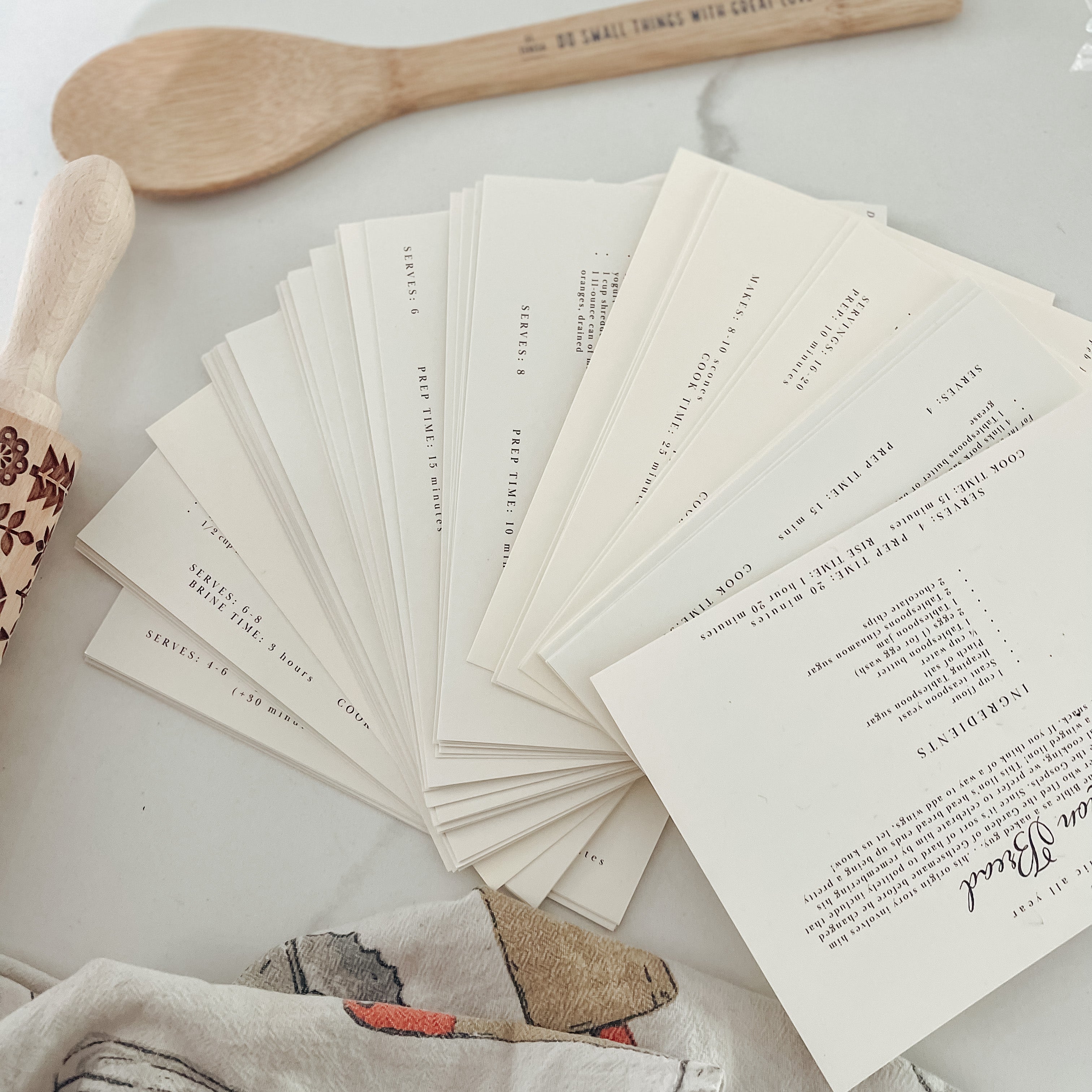 Set of 20 Liturgical Living Recipe Cards