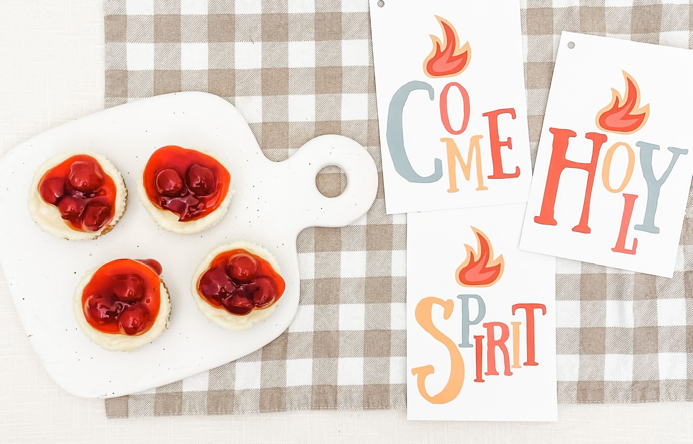 Pentecost Mini Cherry Cheesecakes - Pentecost