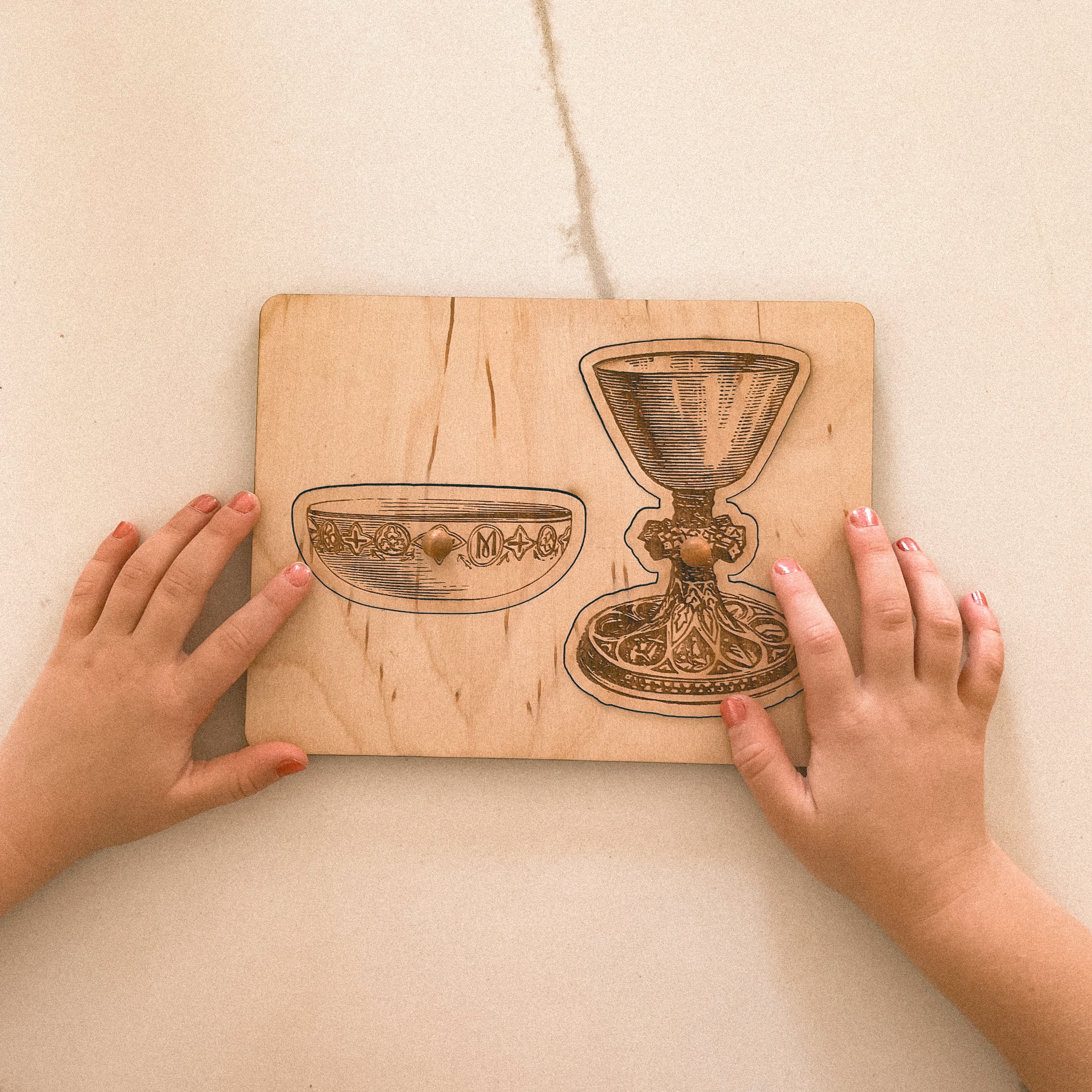 Wooden Chalice & Paten Puzzle