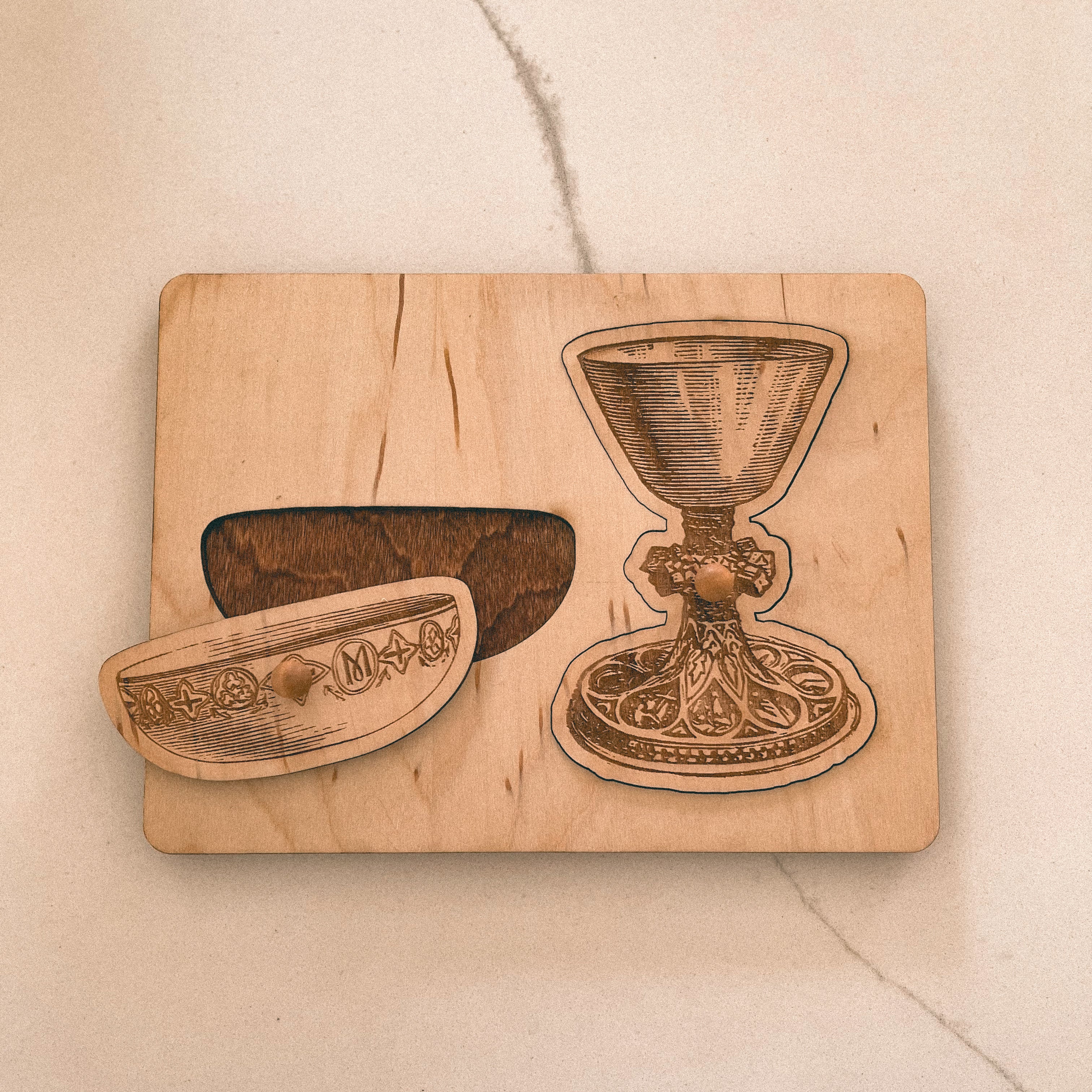 Wooden Chalice & Paten Puzzle