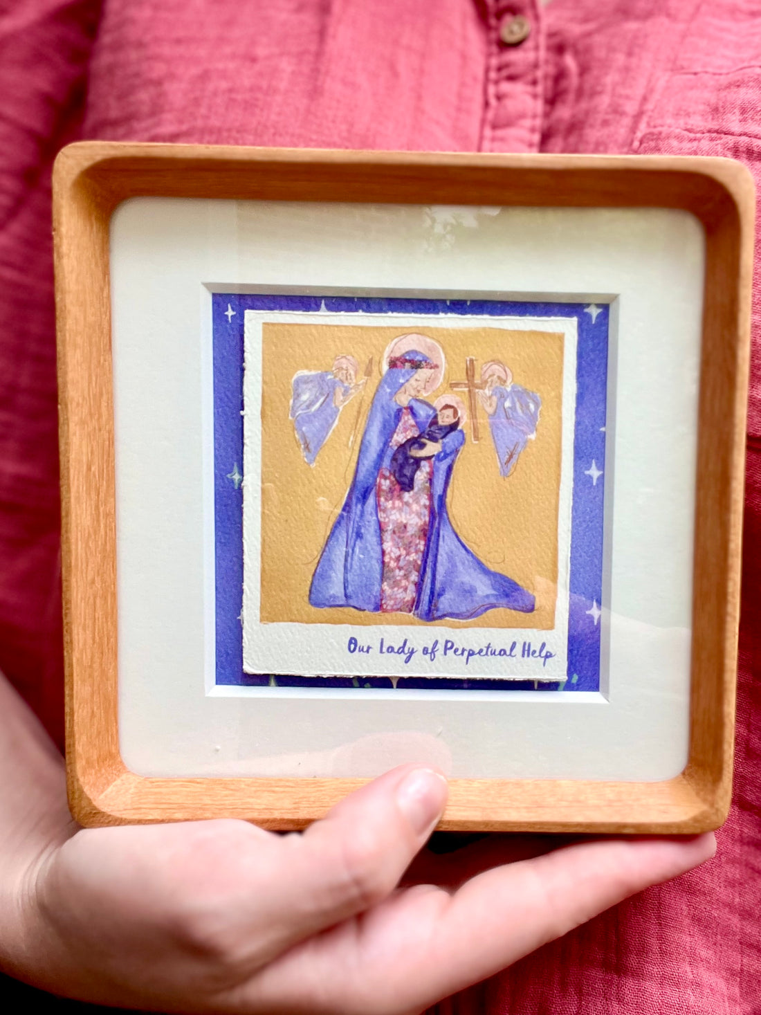 Our Lady of Perpetual Help Wooden Framed Print