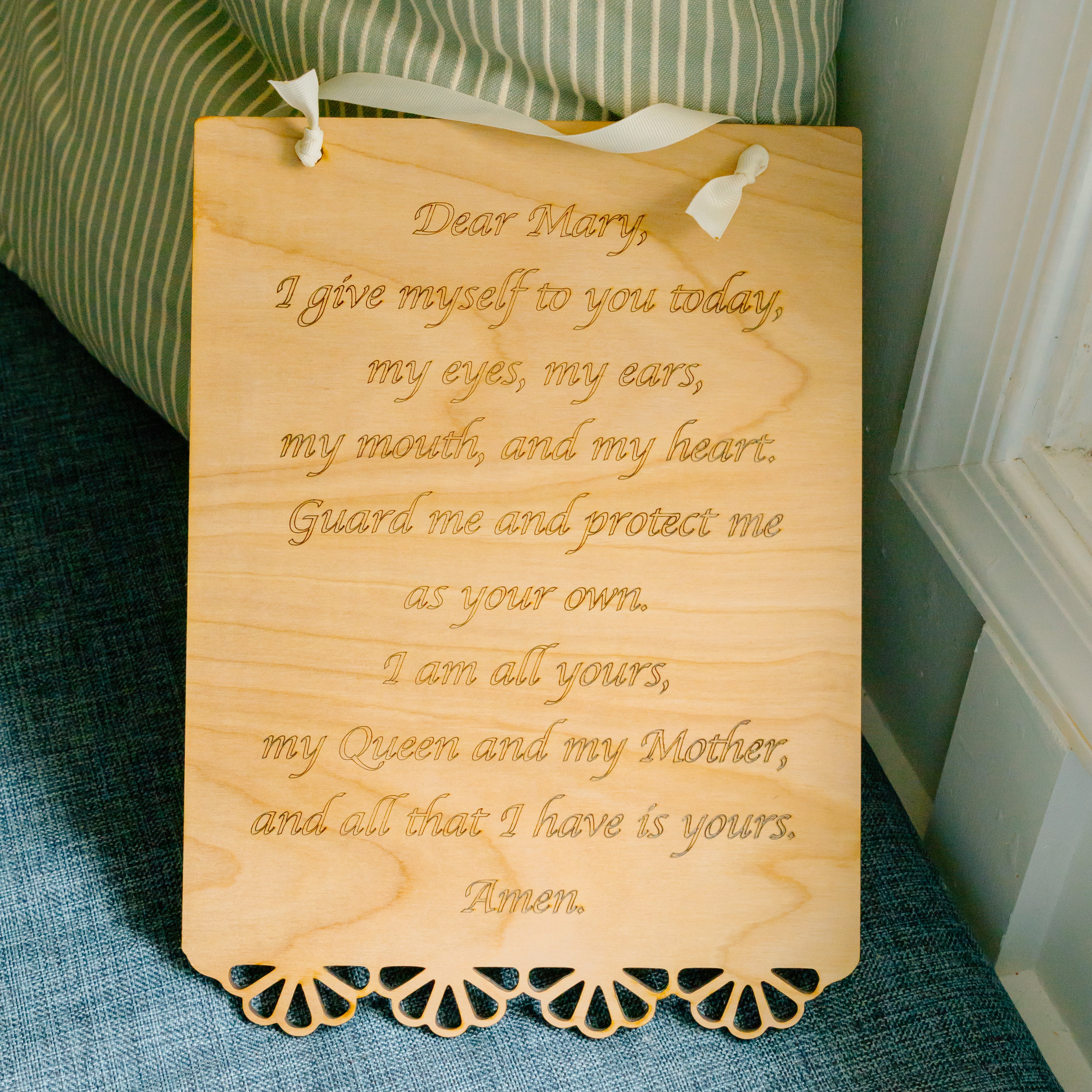 Marian Morning Offering - Wooden Wall Sign