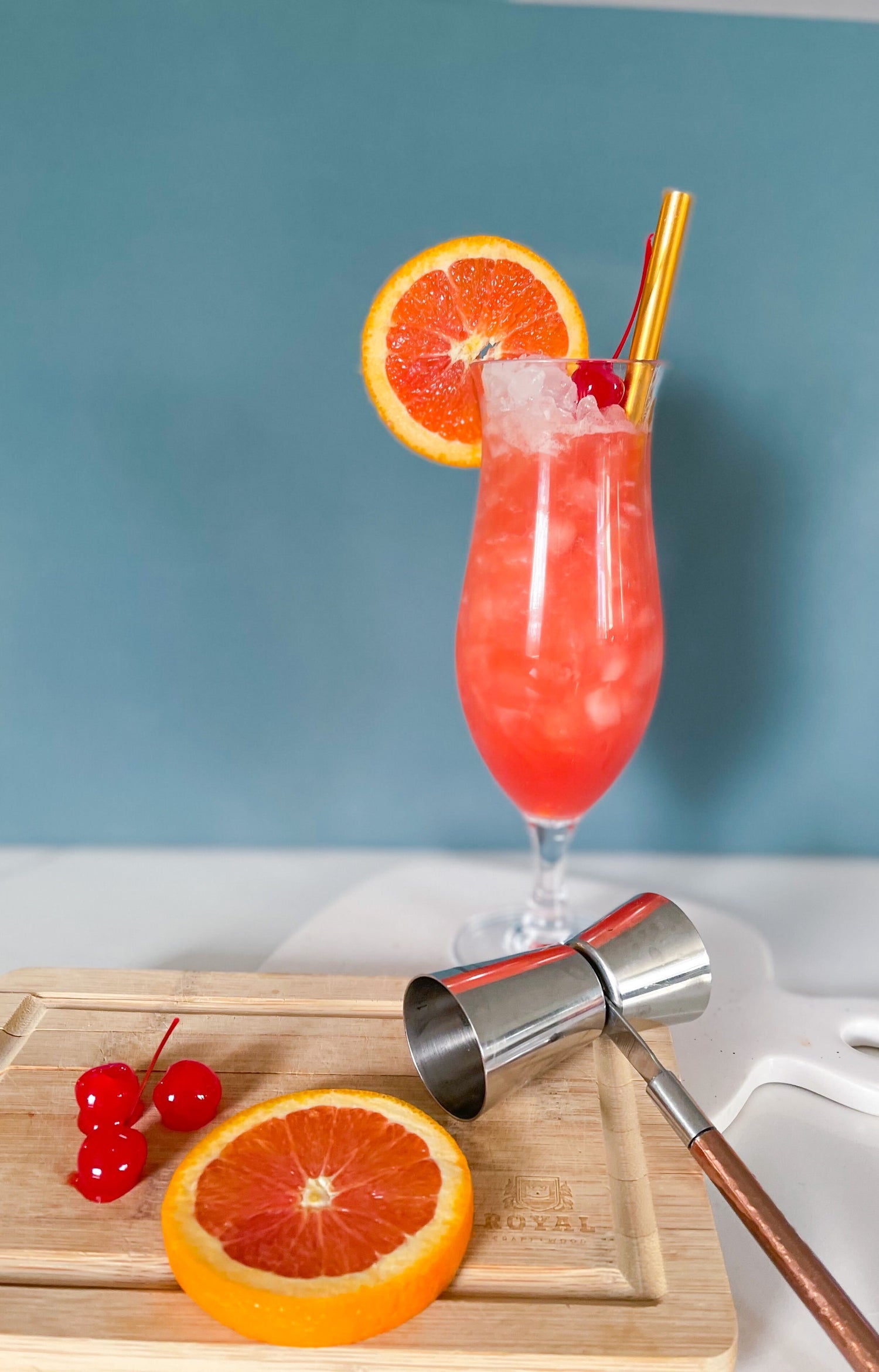 Hurricane Mocktail & Cocktail - Mardi Gras
