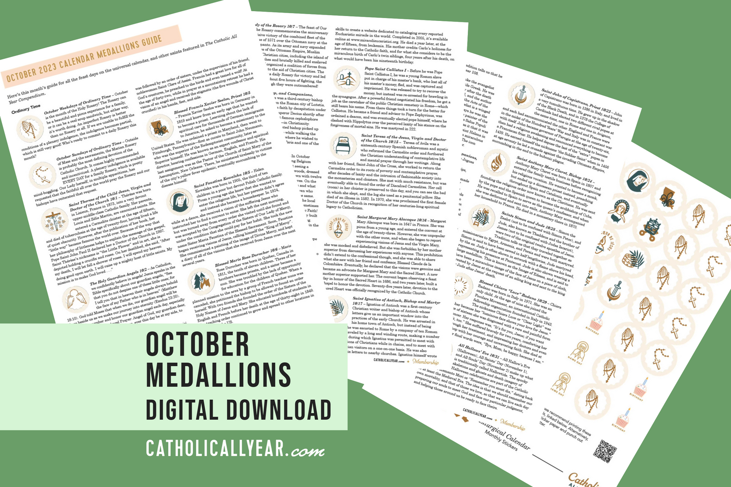 October Medallions 1" Style