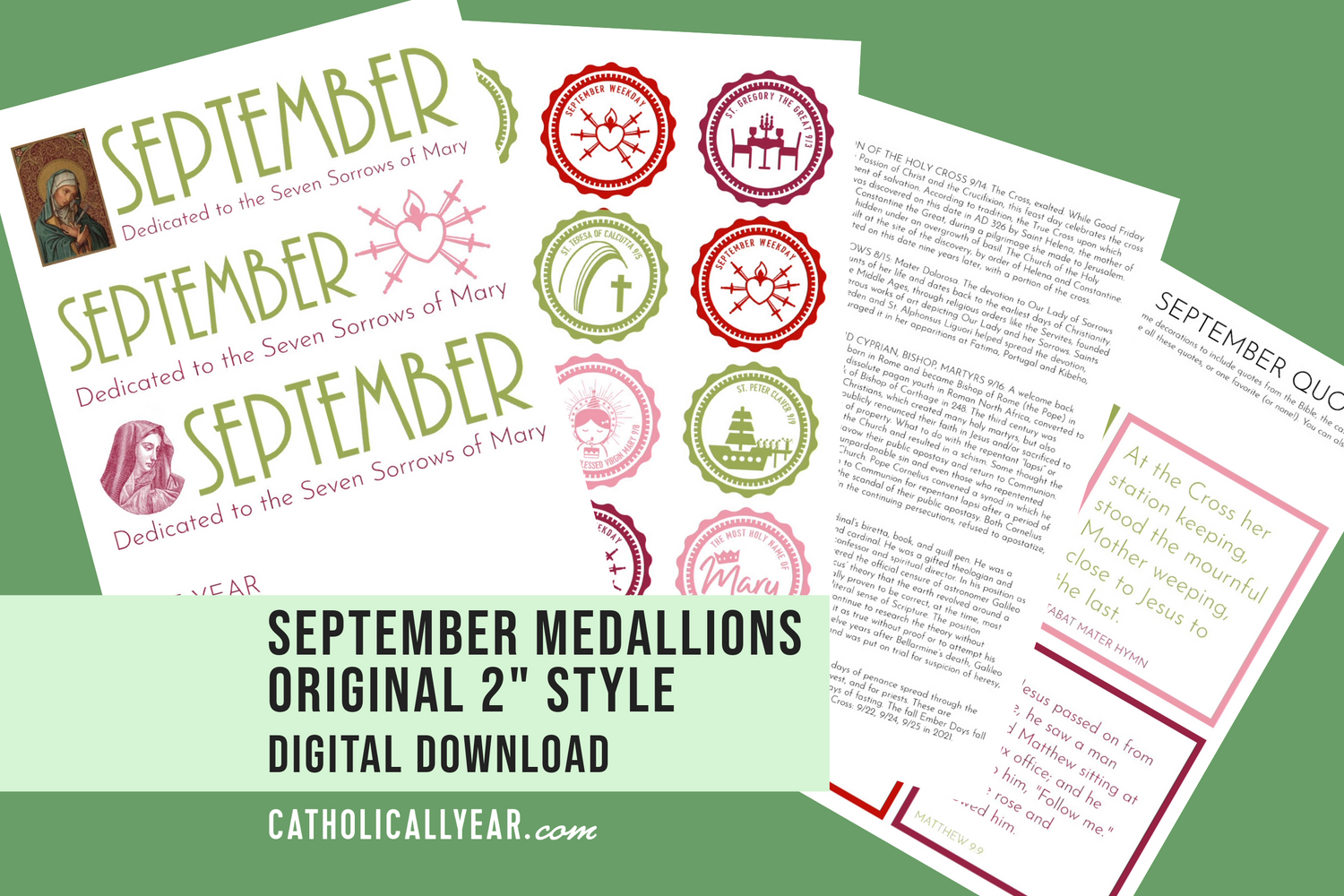 September Medallions 2" Style