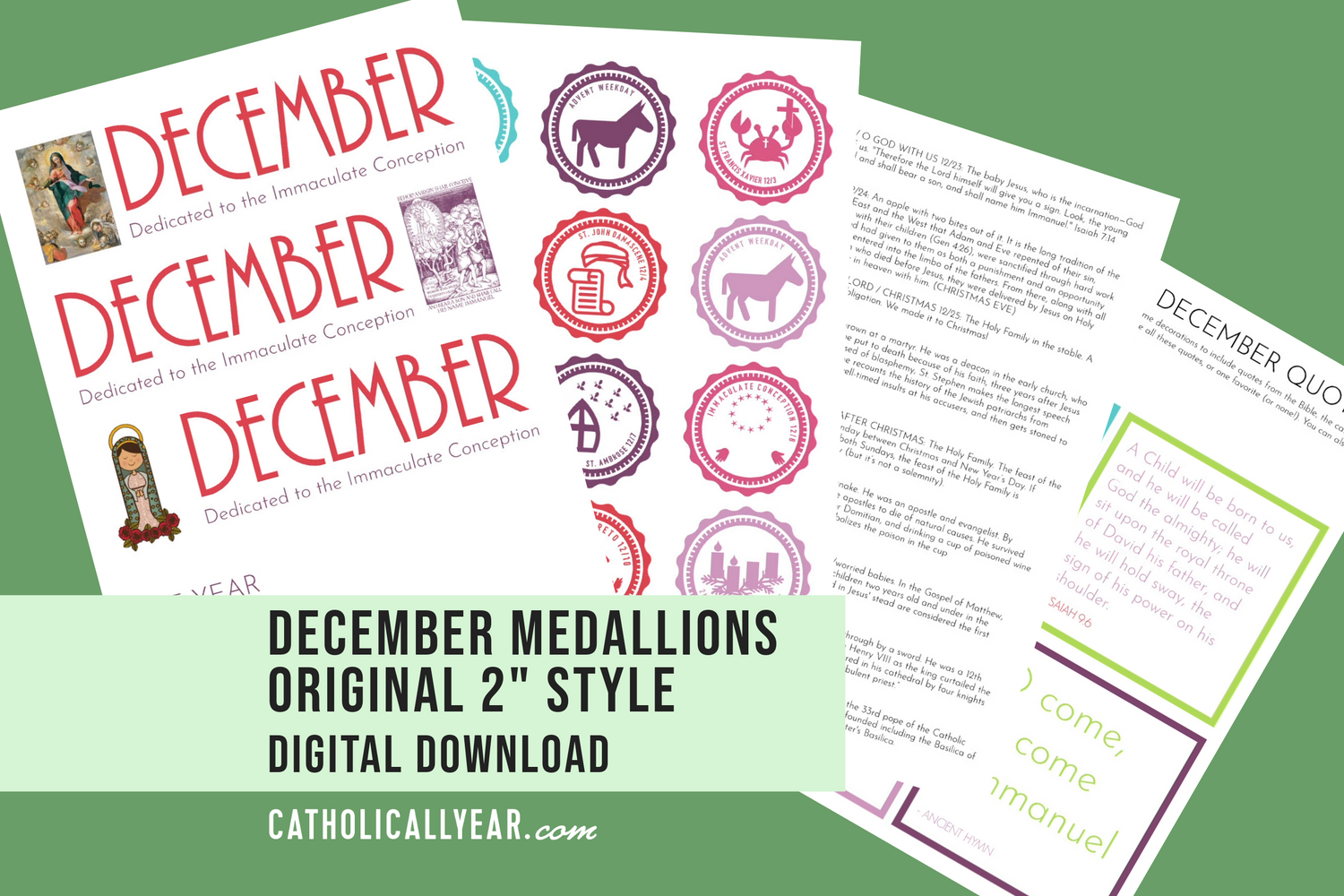 December Medallions 2" Style