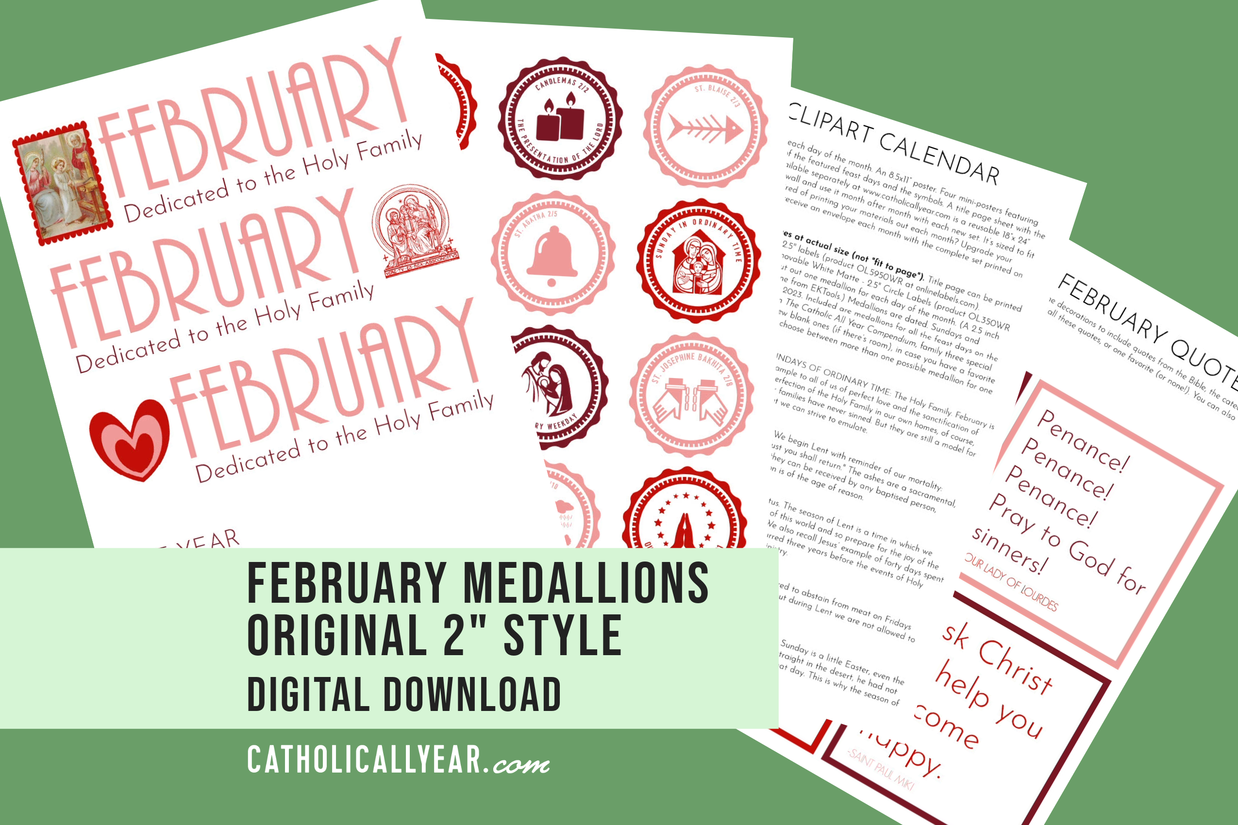 February Medallions 2" Style