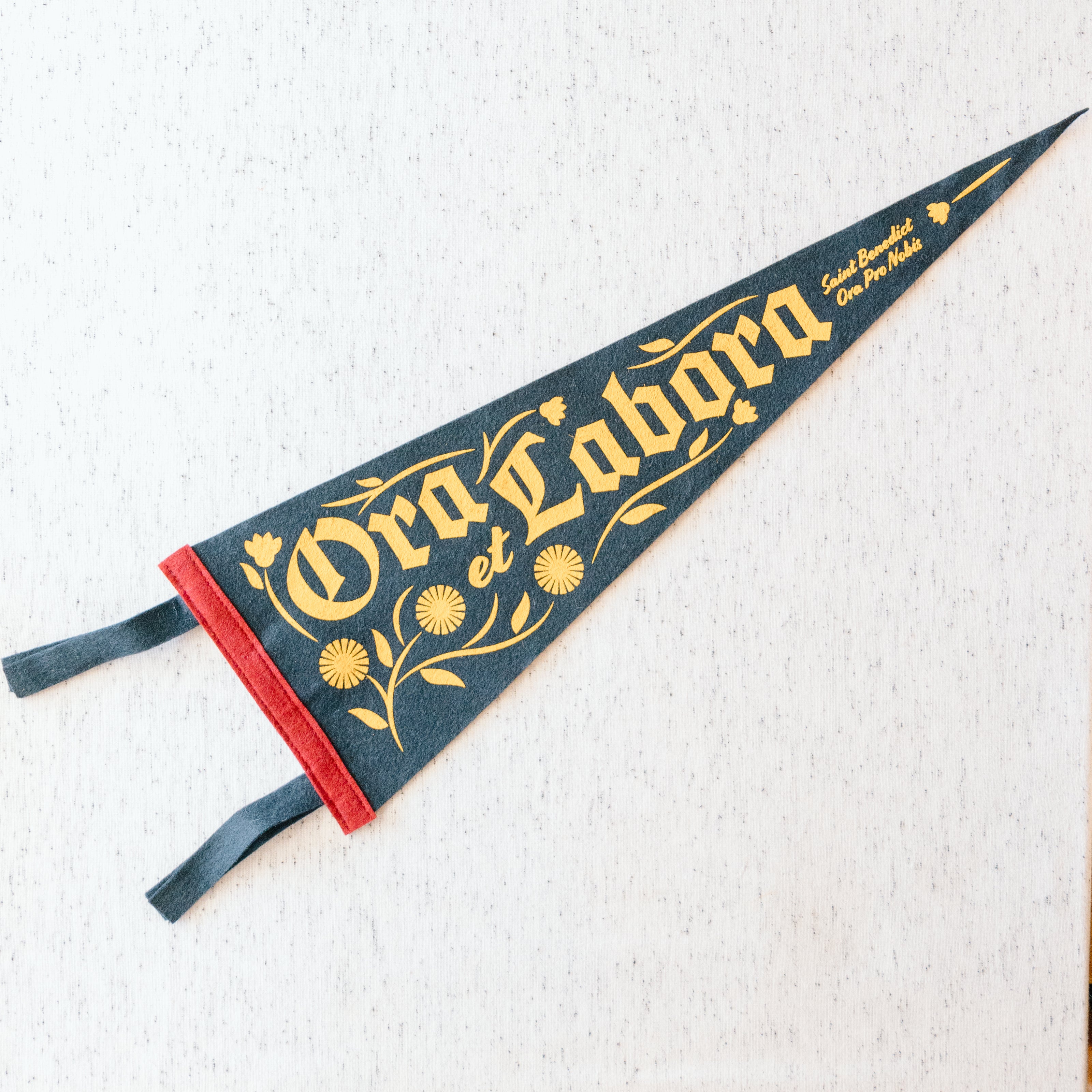 Ora et Labora Handmade Pennant