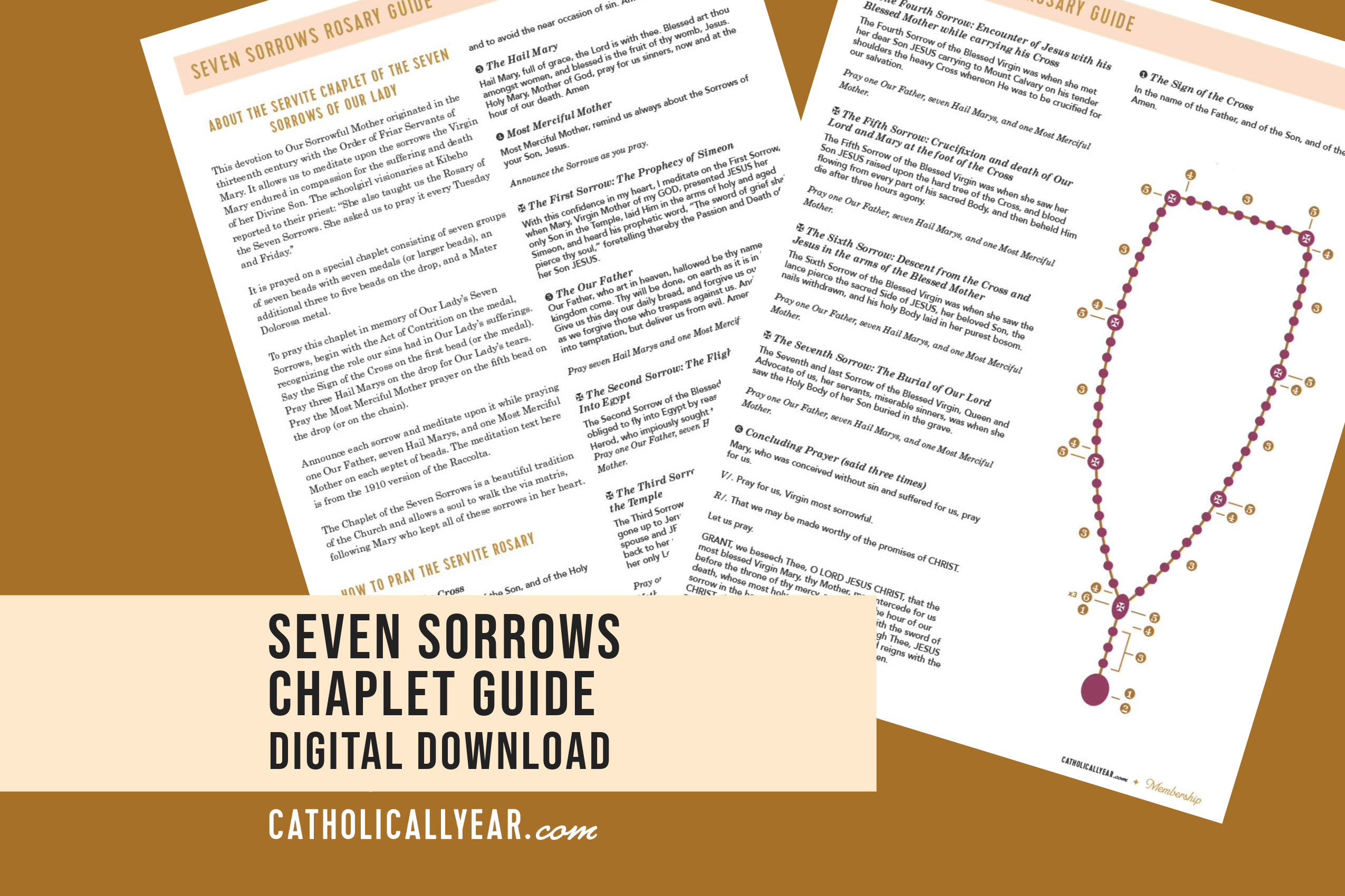 Seven Sorrows Chaplet Guide {Digital Download}