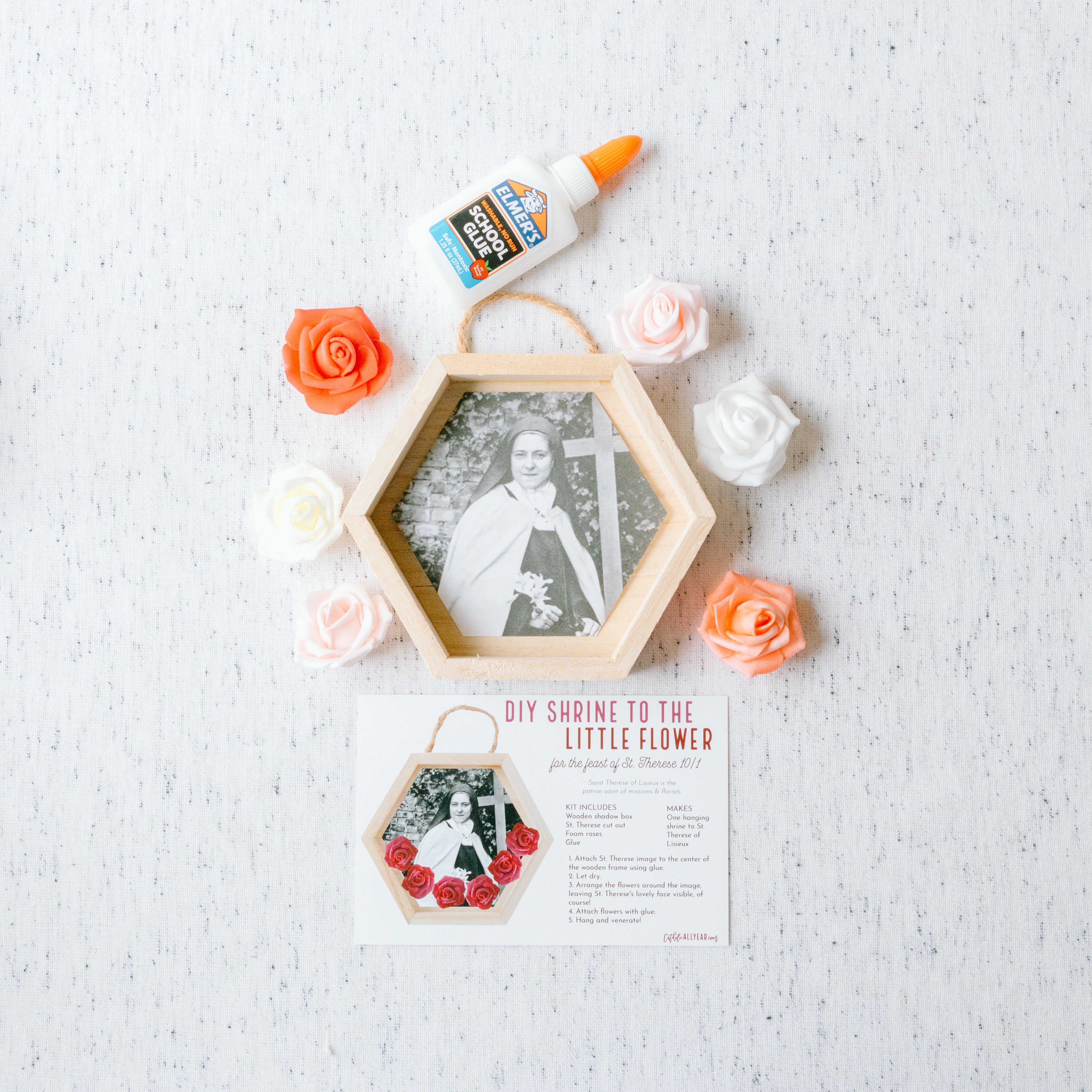 St. Therese DIY Little Flower Shrine Kit