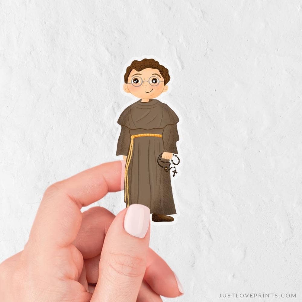 St. Maximilian Kolbe "Kid Saint" Vinyl Sticker
