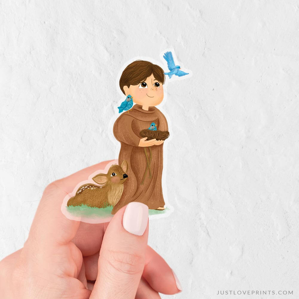 St. Francis "Kid Saint" Vinyl Sticker