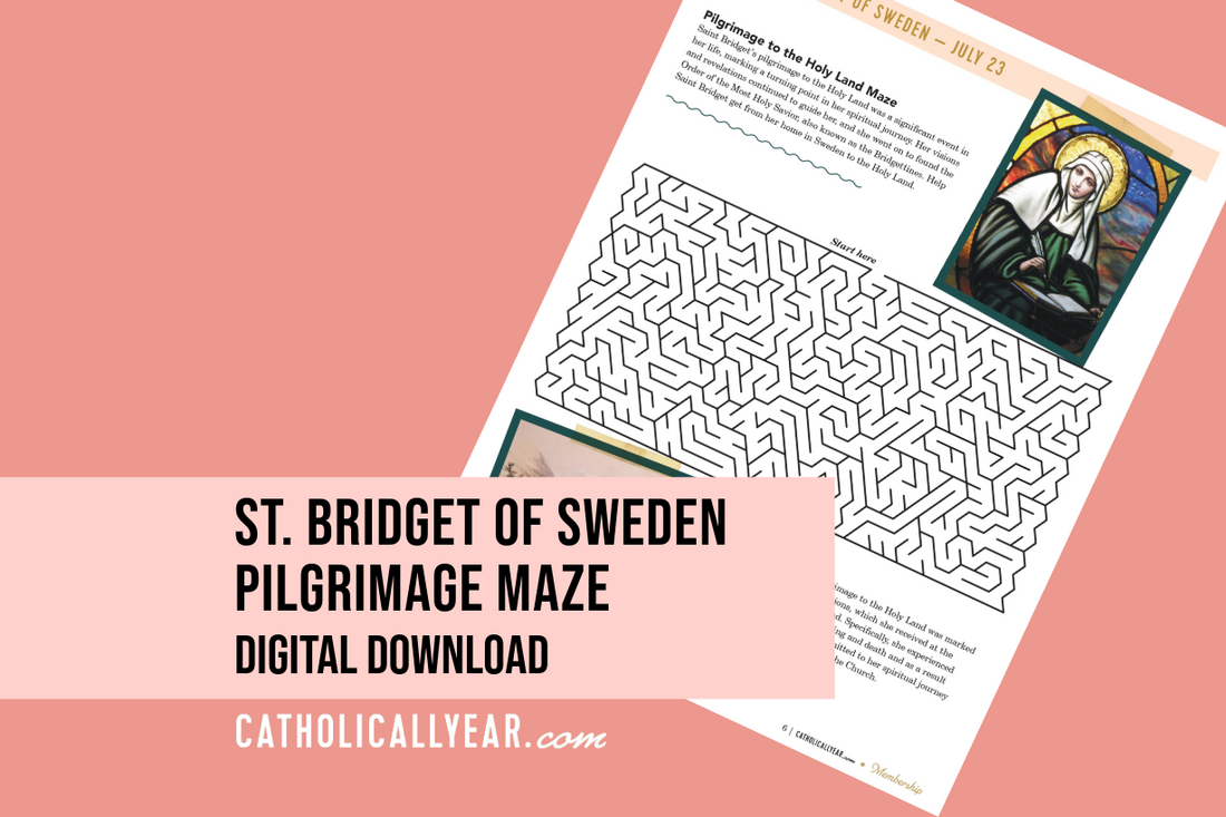 St. Bridget of Sweden Pilgrimage Maze Activity {Digital Download}