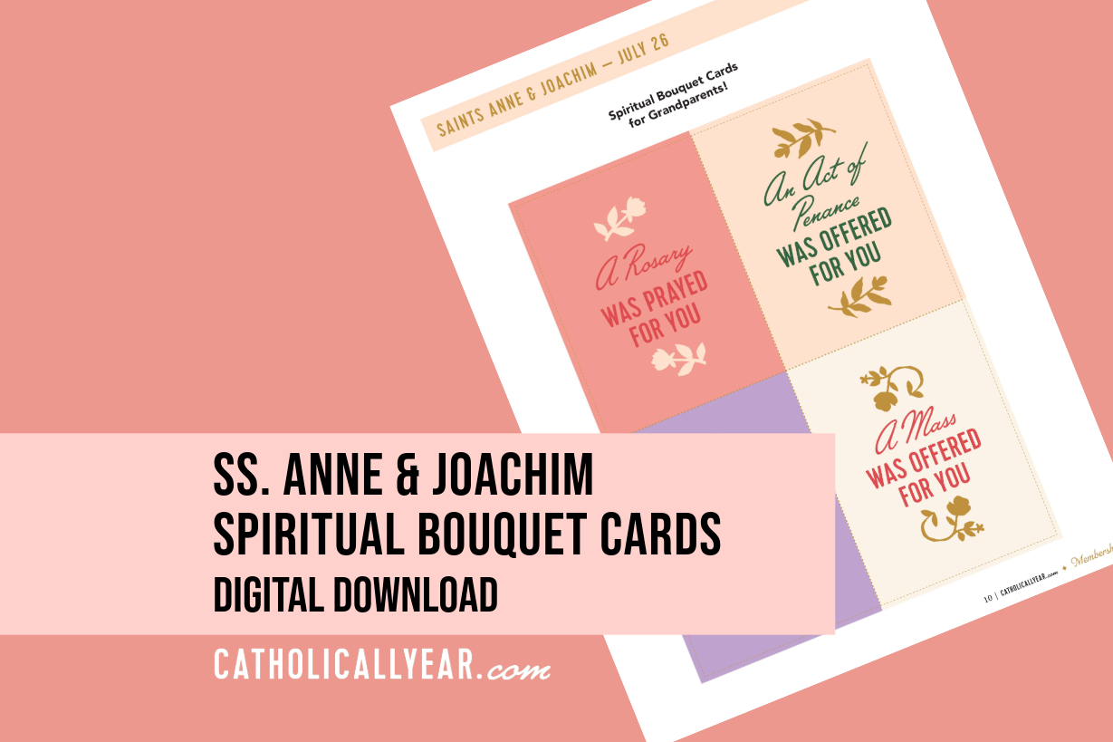 Ss. Anne & Joachim Spiritual Bouquet Cards Activity {Digital Download}