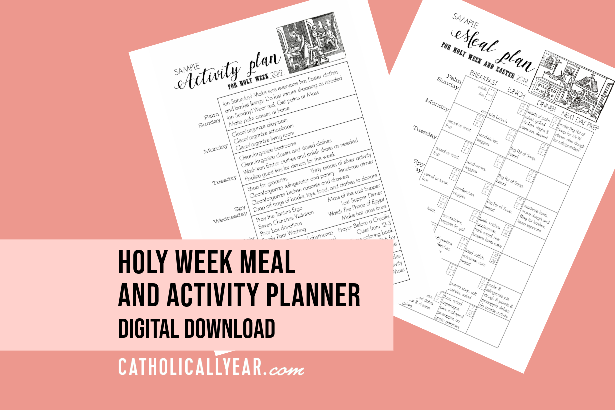 Holy Week Meal and Activity Planner {Digital Download}