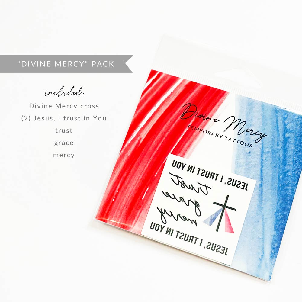 "Divine Mercy Collection" Temporary Tattoos