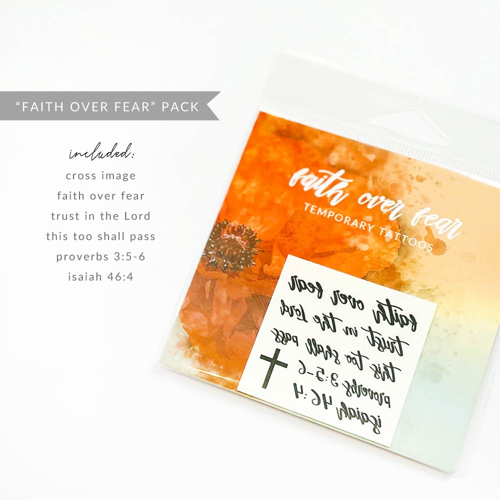 "Faith Over Fear Collection" Temporary Tattoos