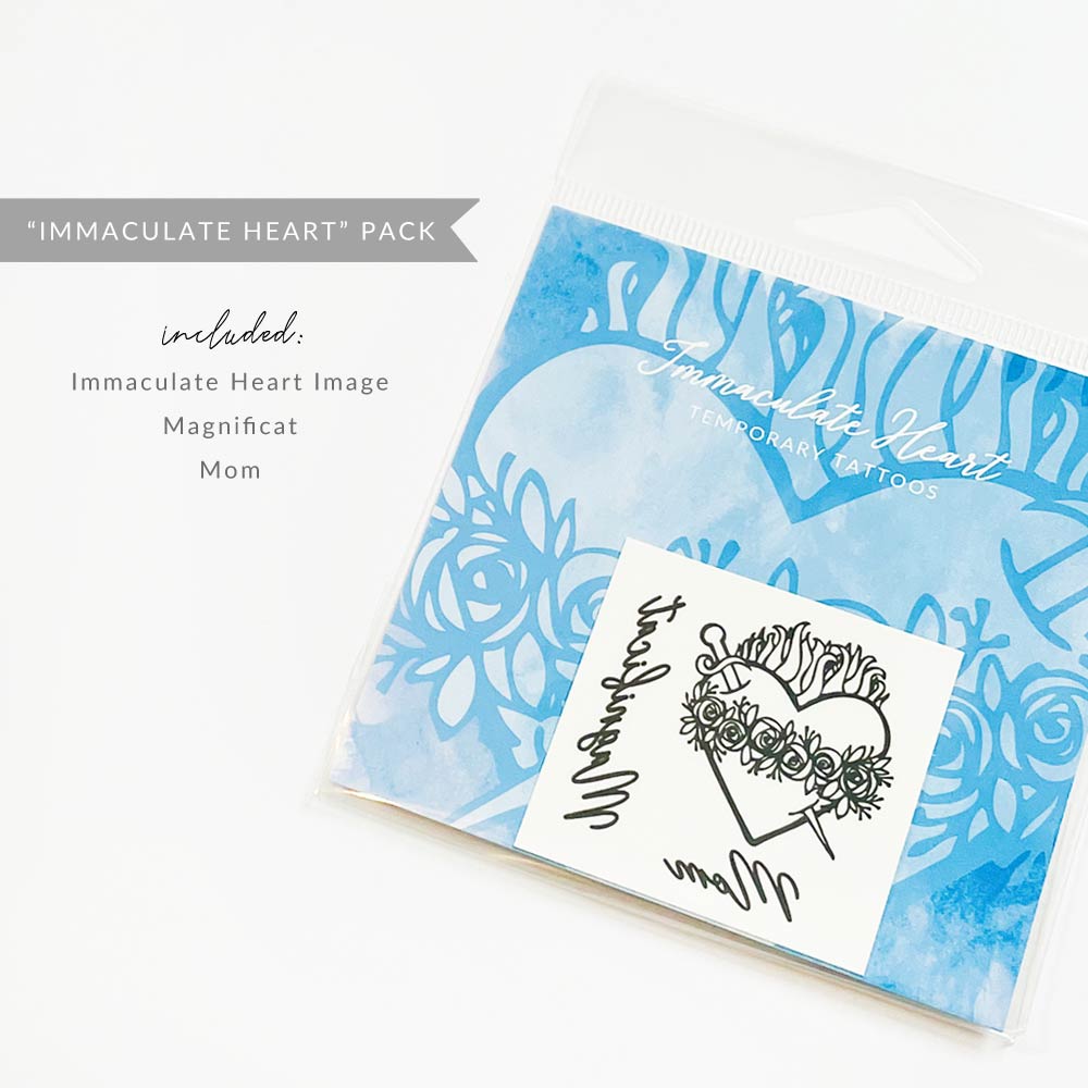 "Immaculate Heart Collection" Temporary Tattoos