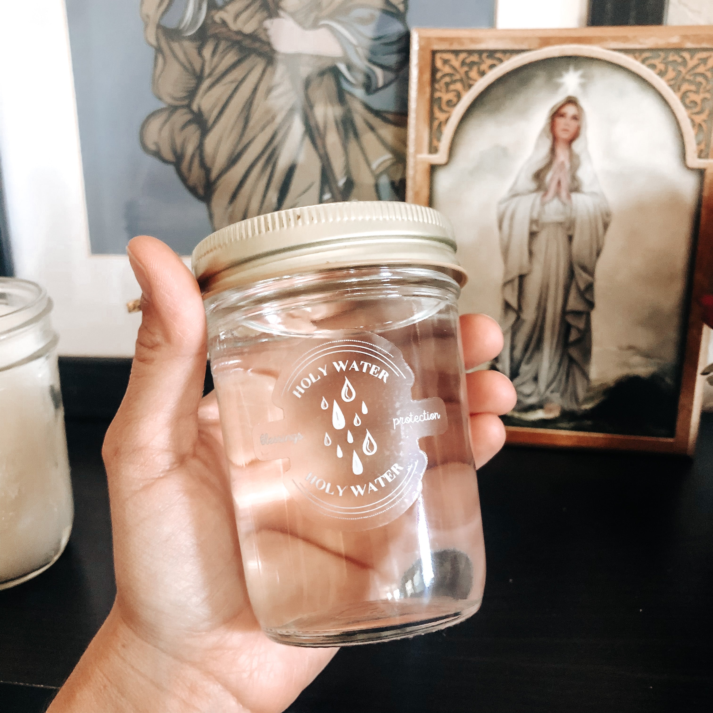 Large Holy Water Sticker