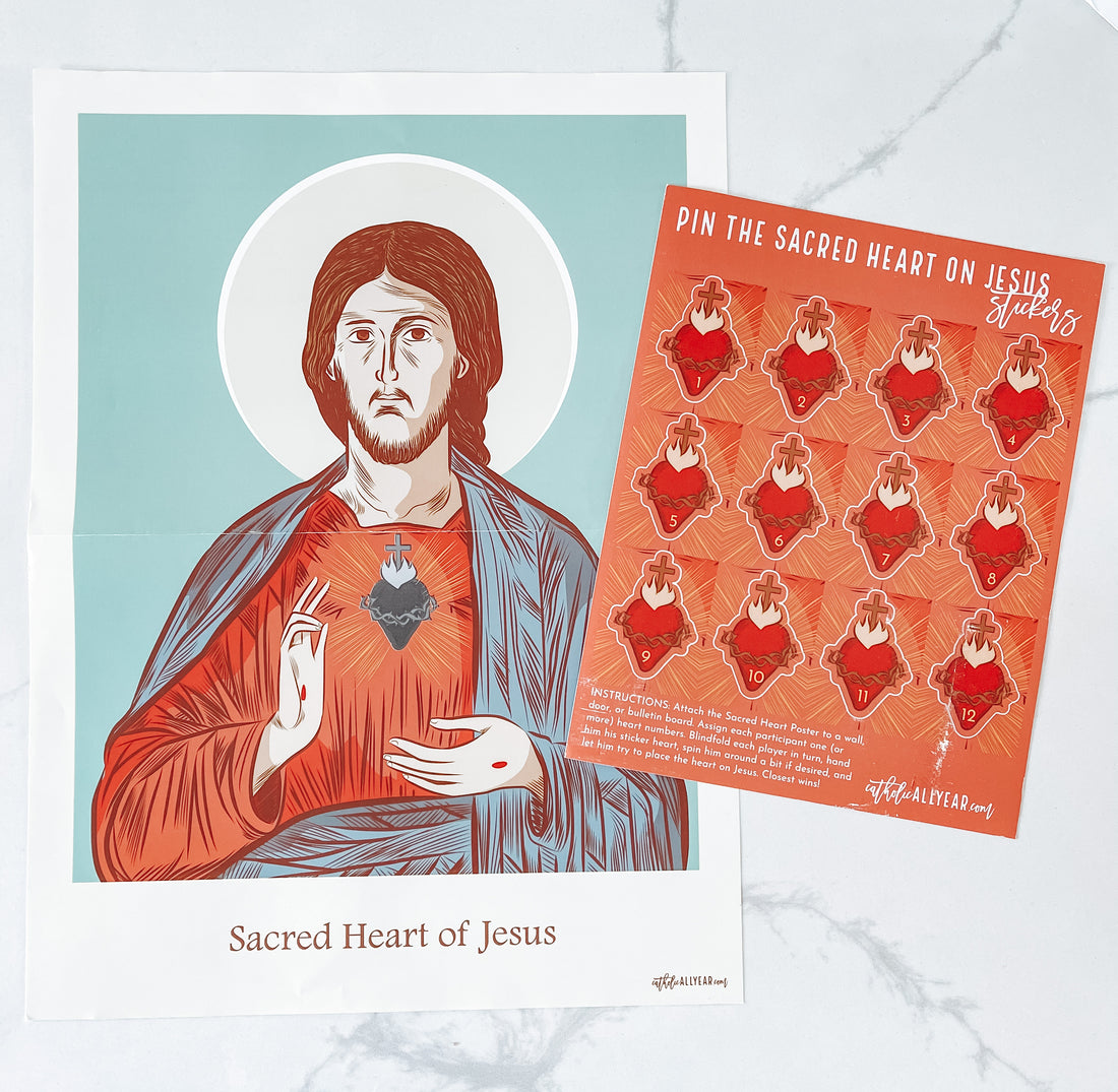 Pin the Sacred Heart on Jesus Game