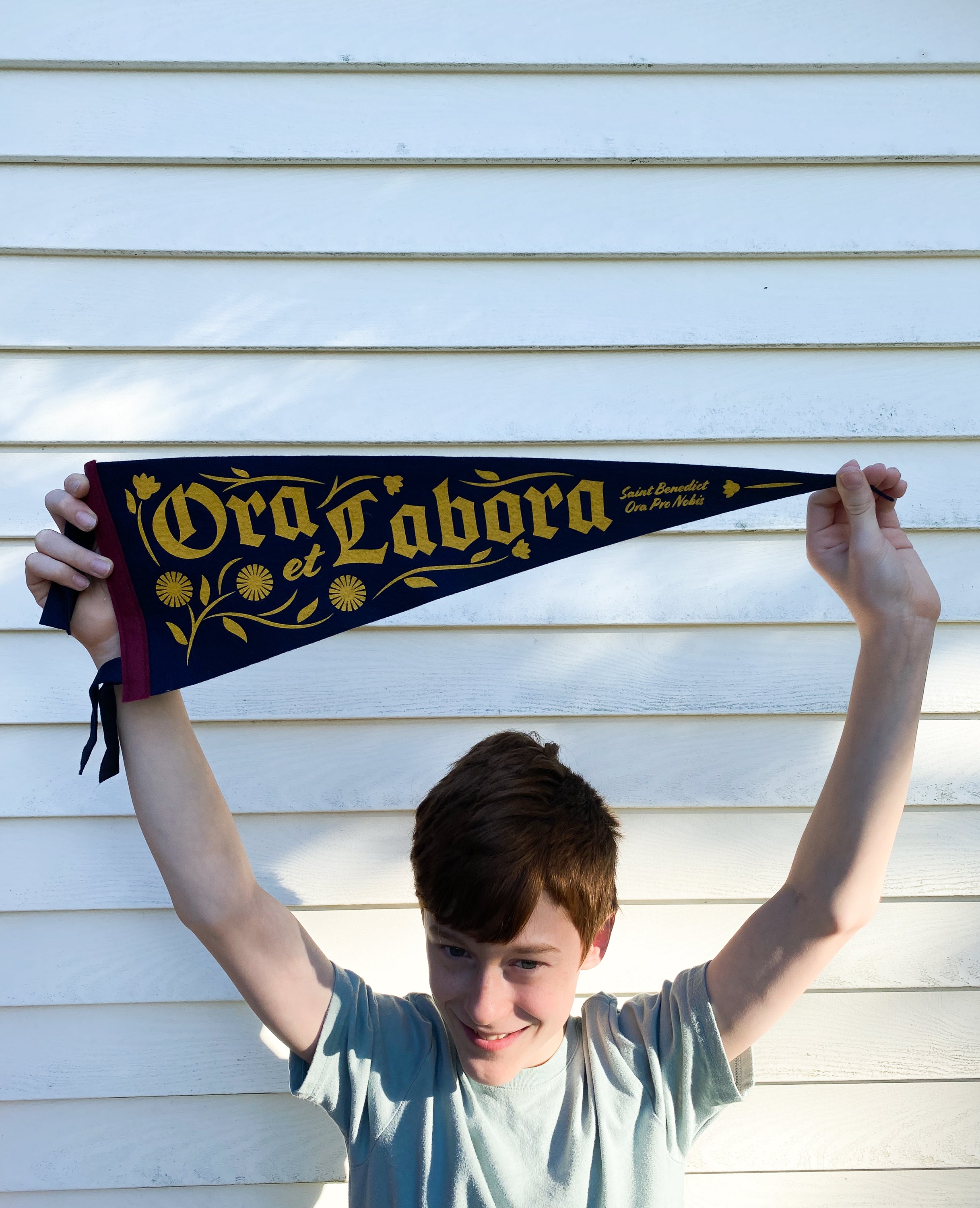 Ora et Labora Handmade Pennant