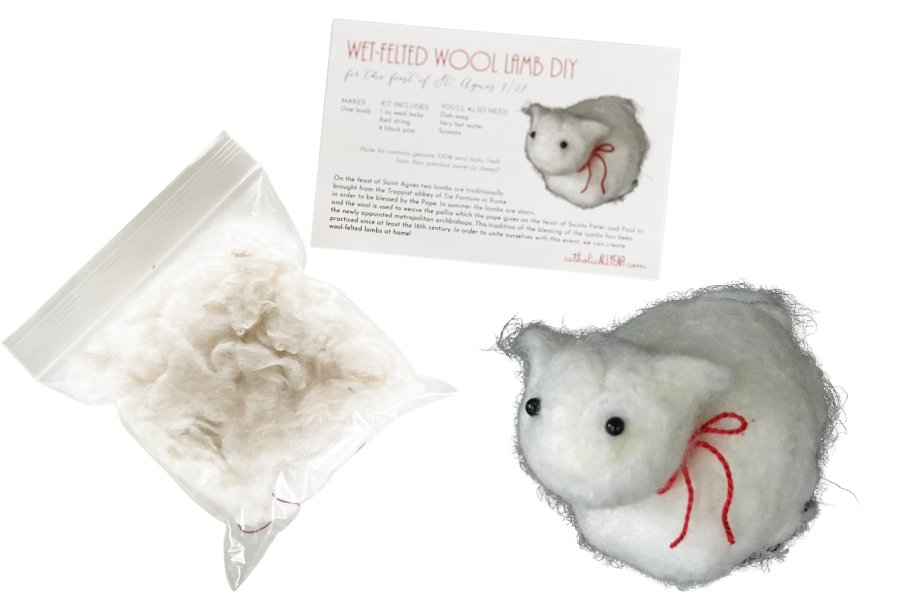 Wool Felted Lamb DIY