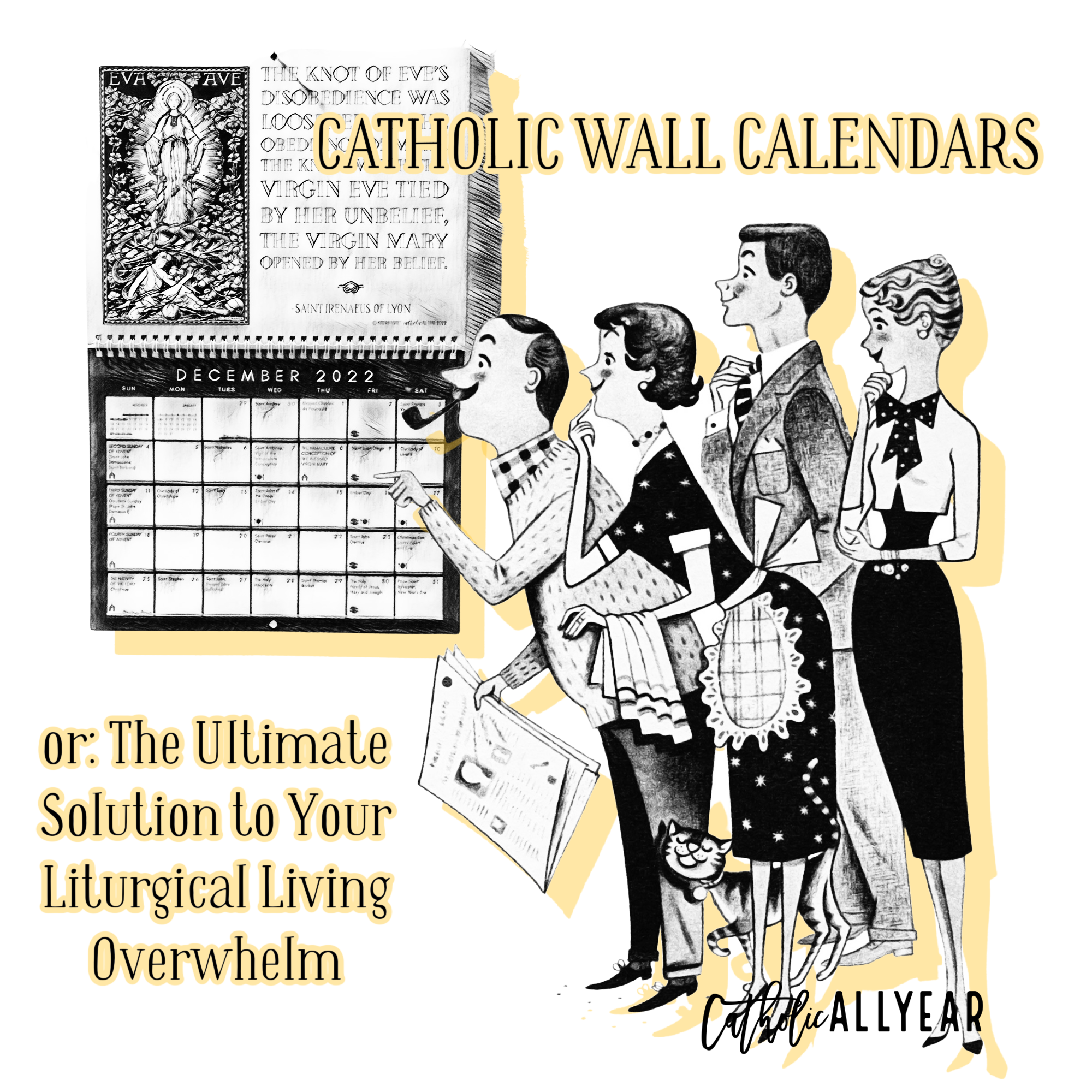 Catholic Liturgical Wall Calendars (or: The Ultimate Solution to Your Liturgical Living Overwhelm)