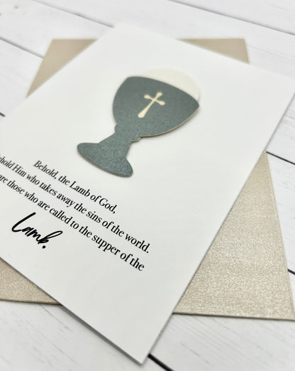 First Communion Chalice Card