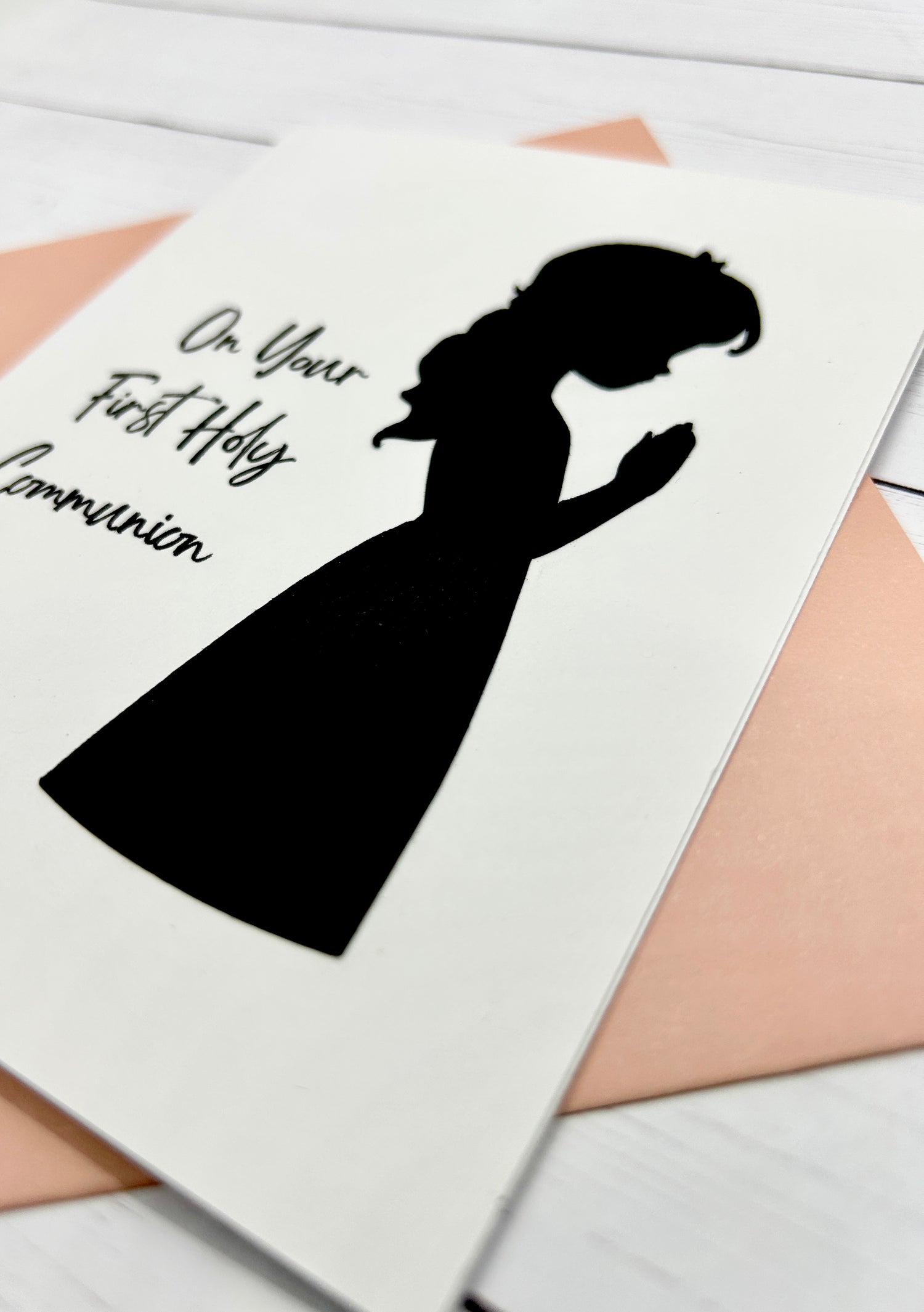 First Communion Silhouette Card