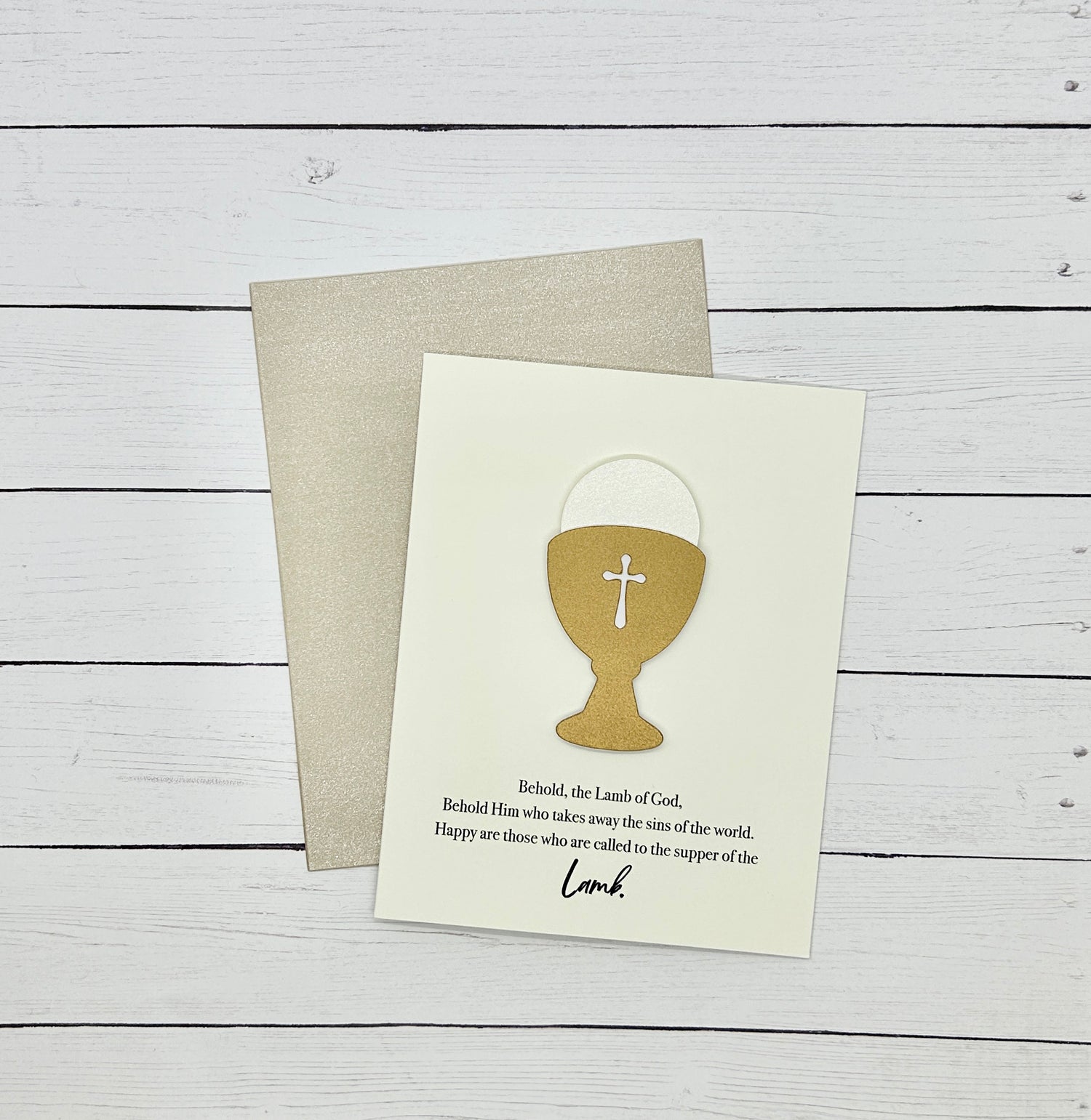 First Communion Chalice Card