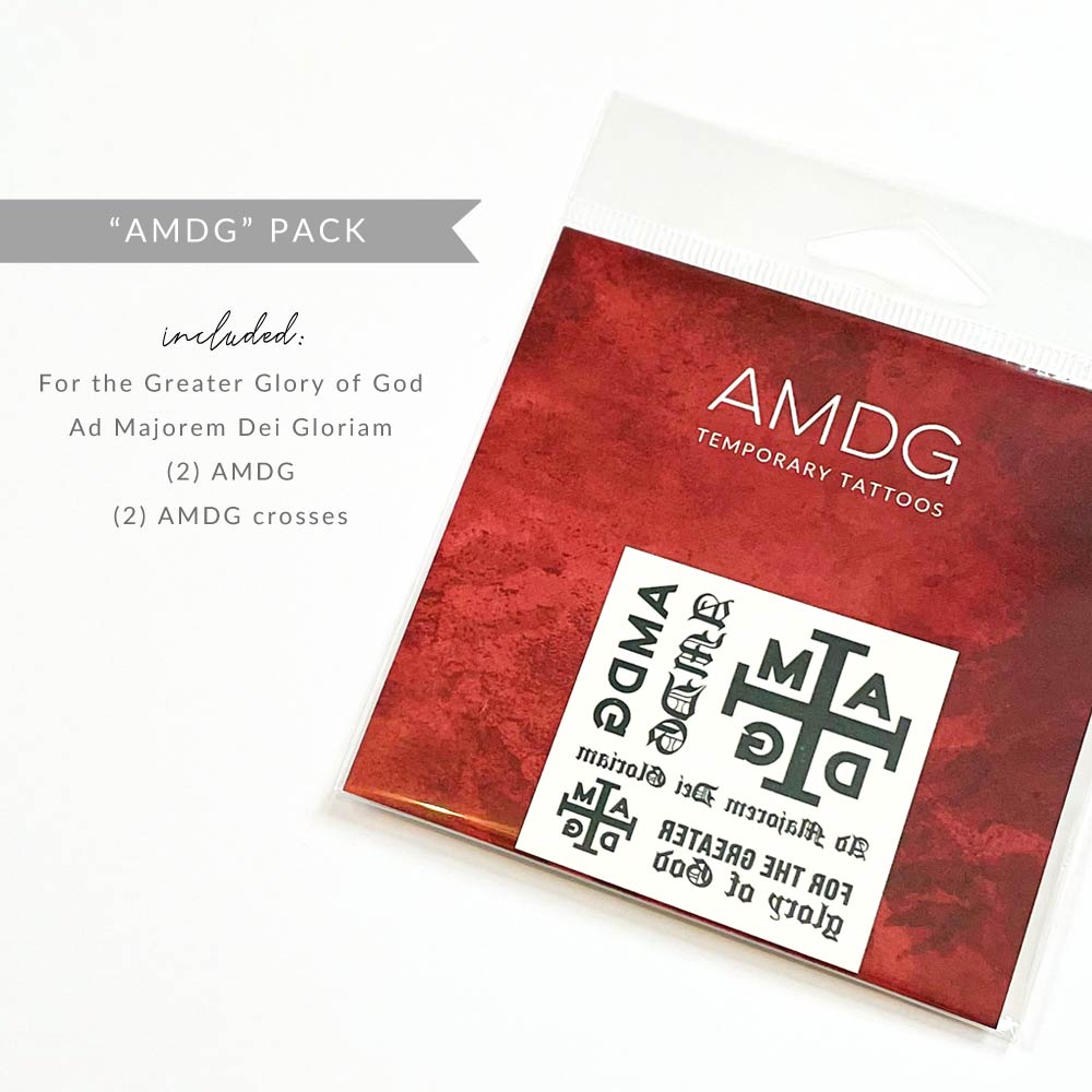 &quot;AMDG Collection&quot; Temporary Tattoos