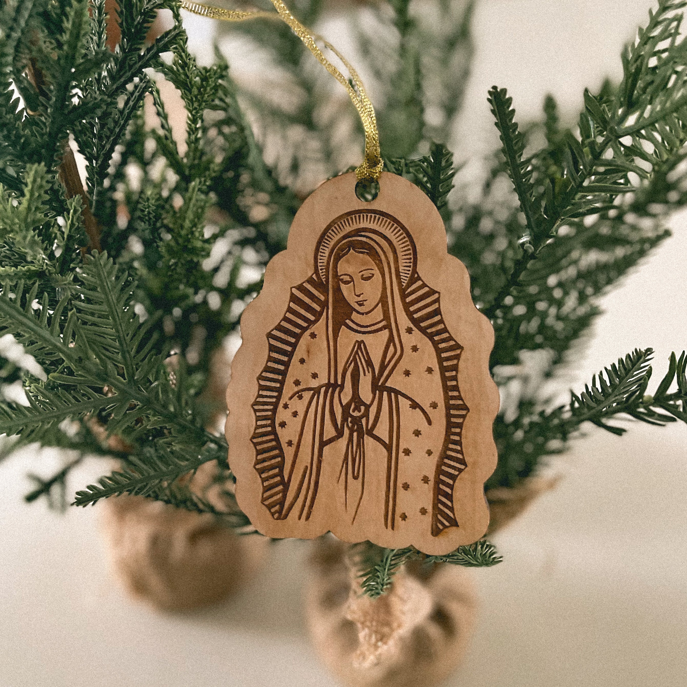 Our Lady of Guadalupe Wooden Ornament