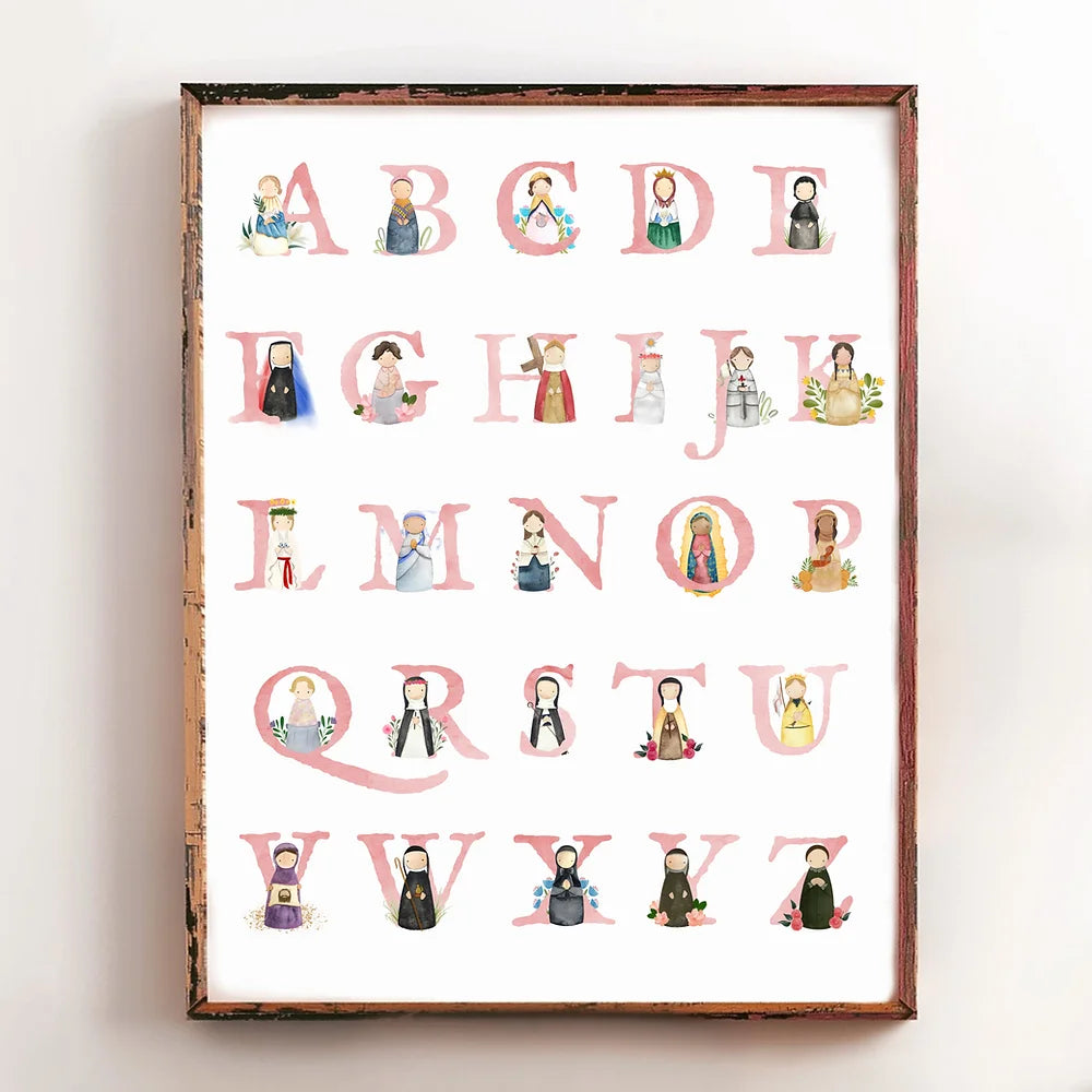 Alphabet Saints Poster | Girls