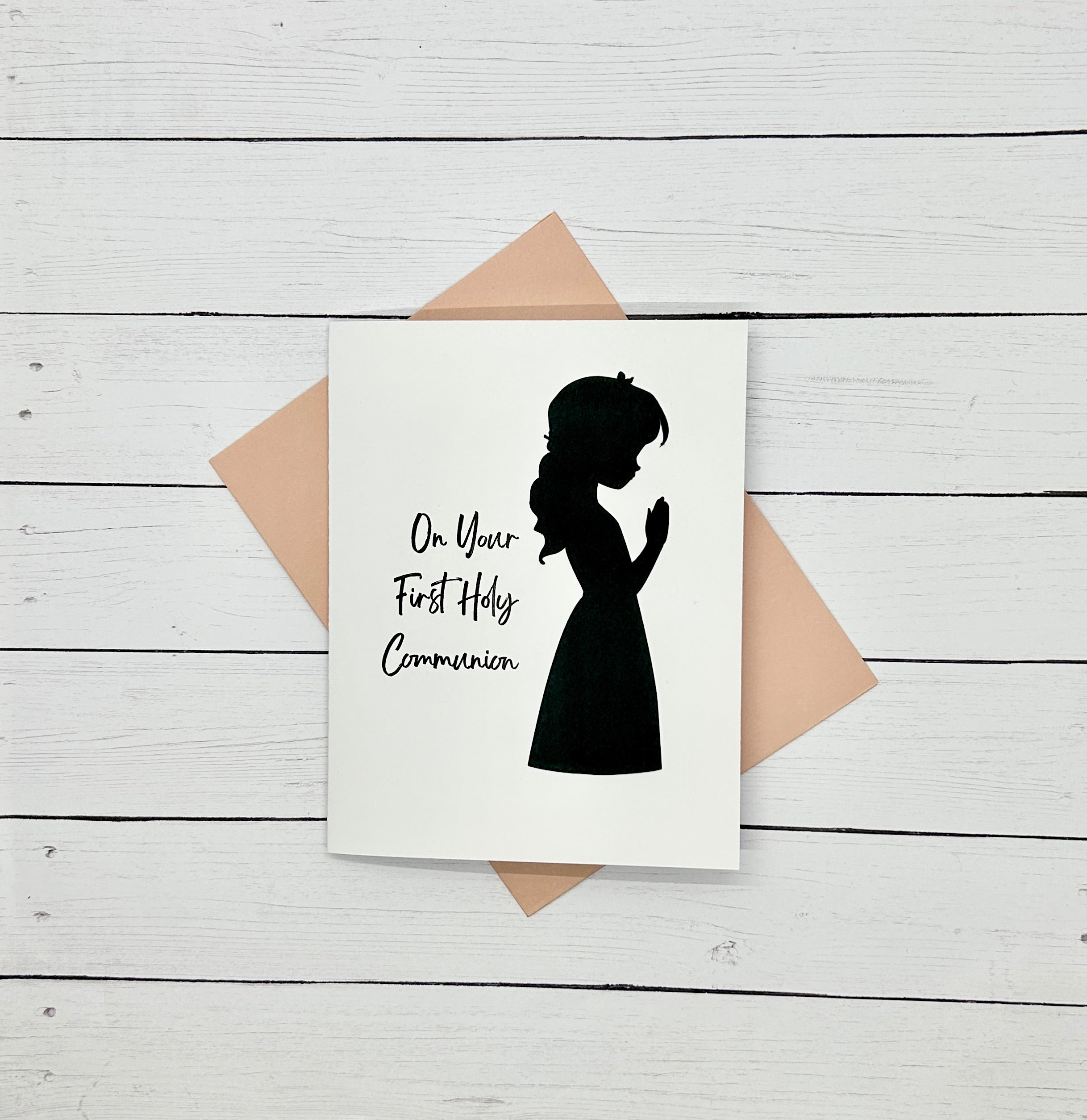 First Communion Silhouette Card