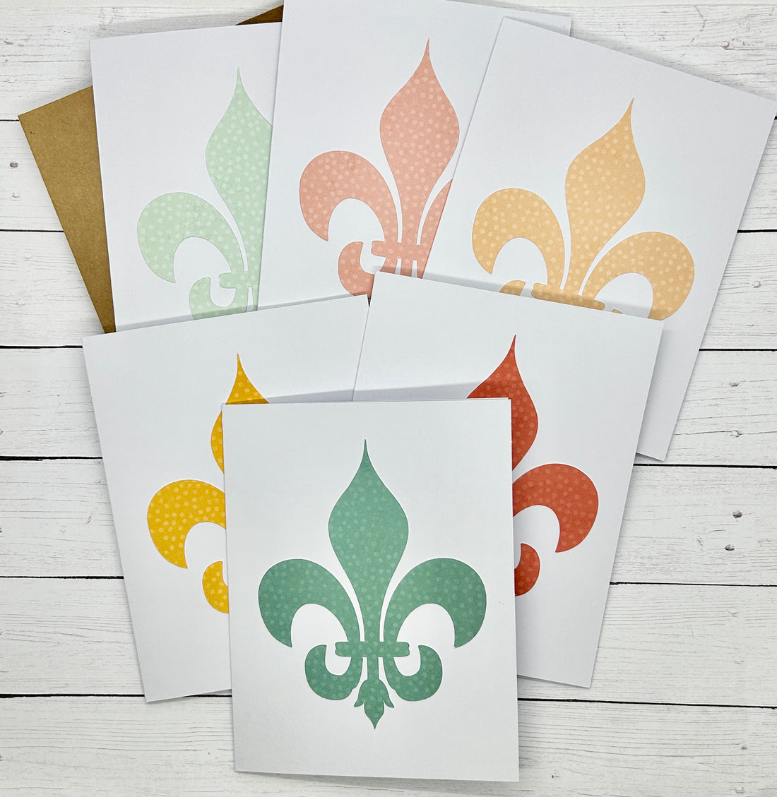 Fleur De Lis Stationery Set (6 Pack)