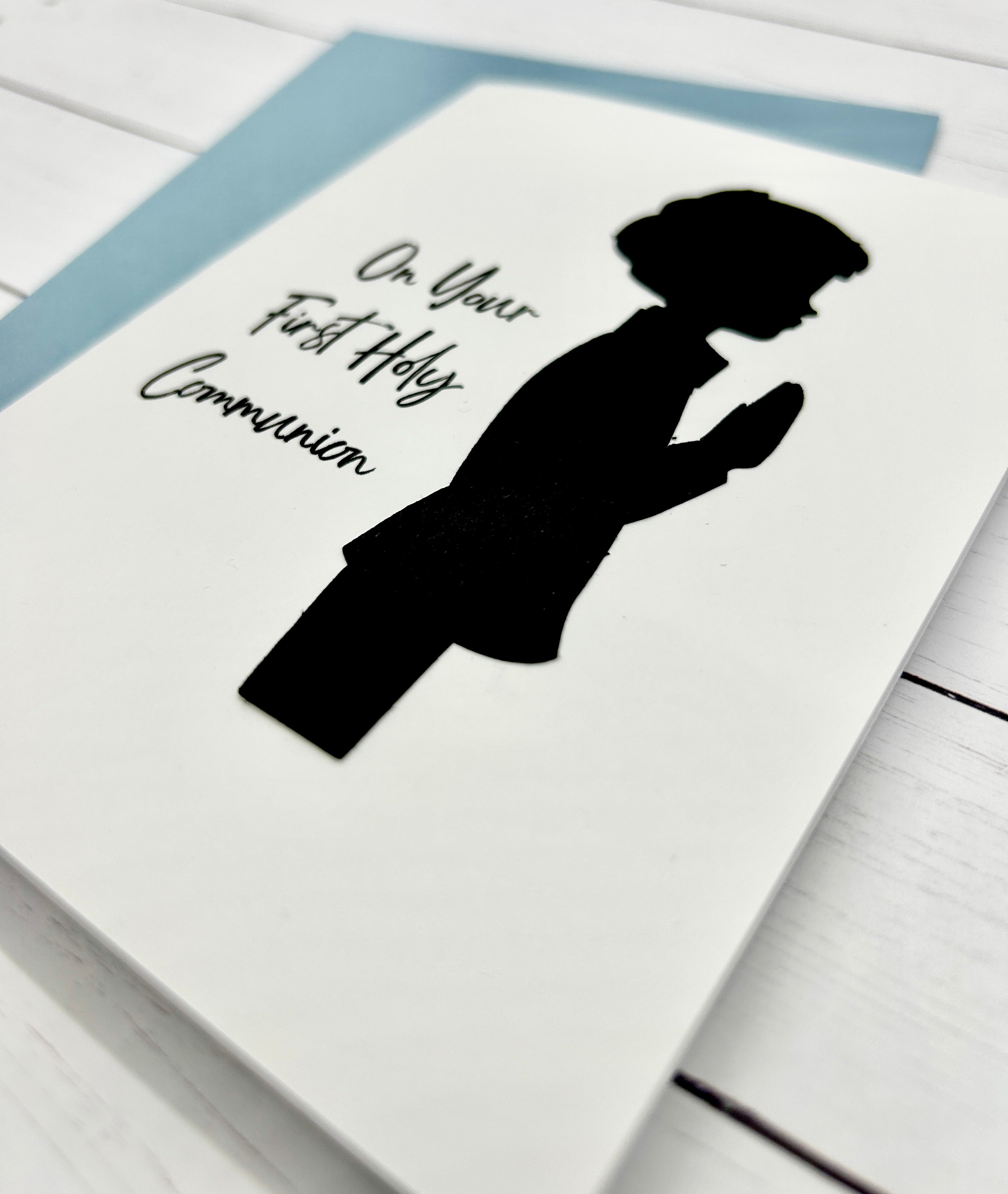 First Communion Silhouette Card