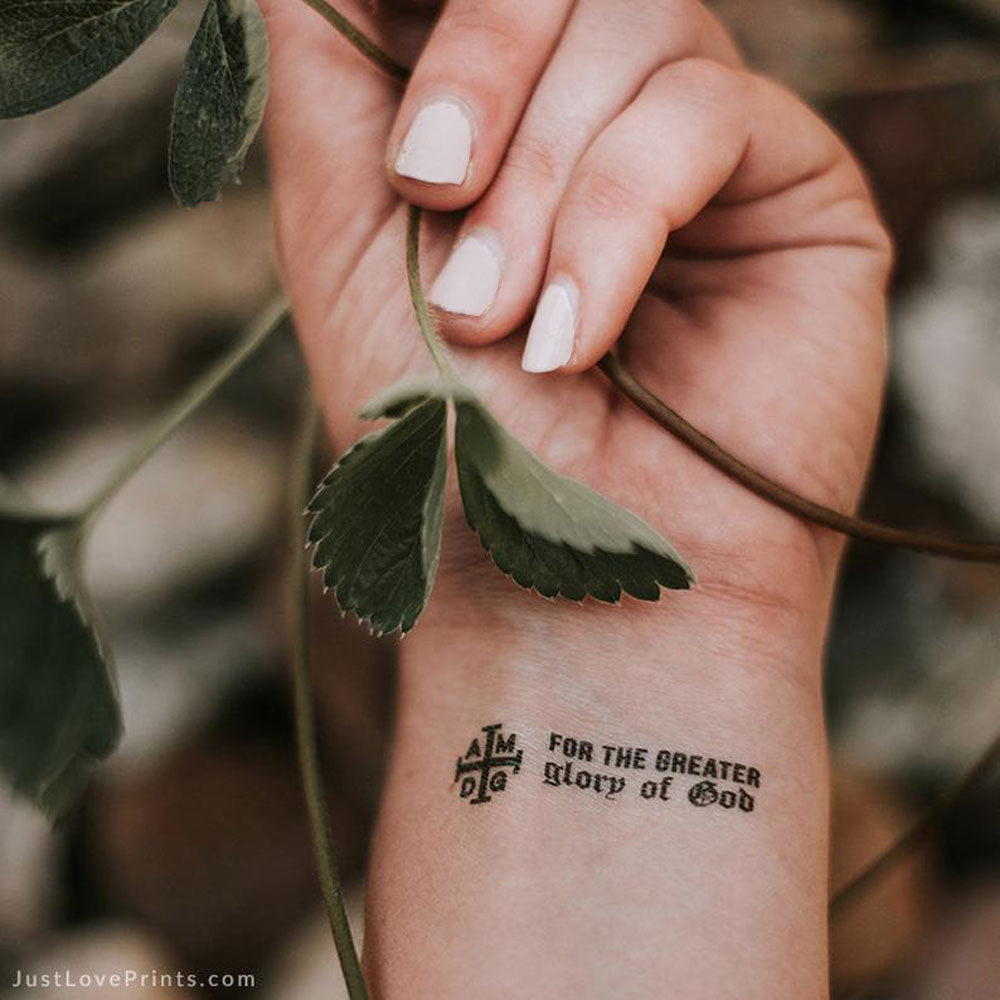 &quot;AMDG Collection&quot; Temporary Tattoos