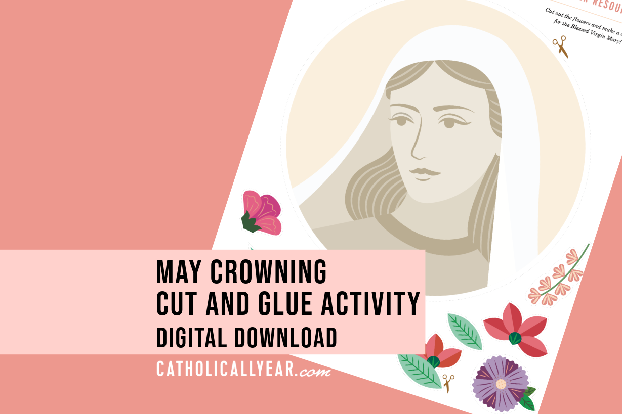May Crowning Cut and Glue Activity {Digital Download}