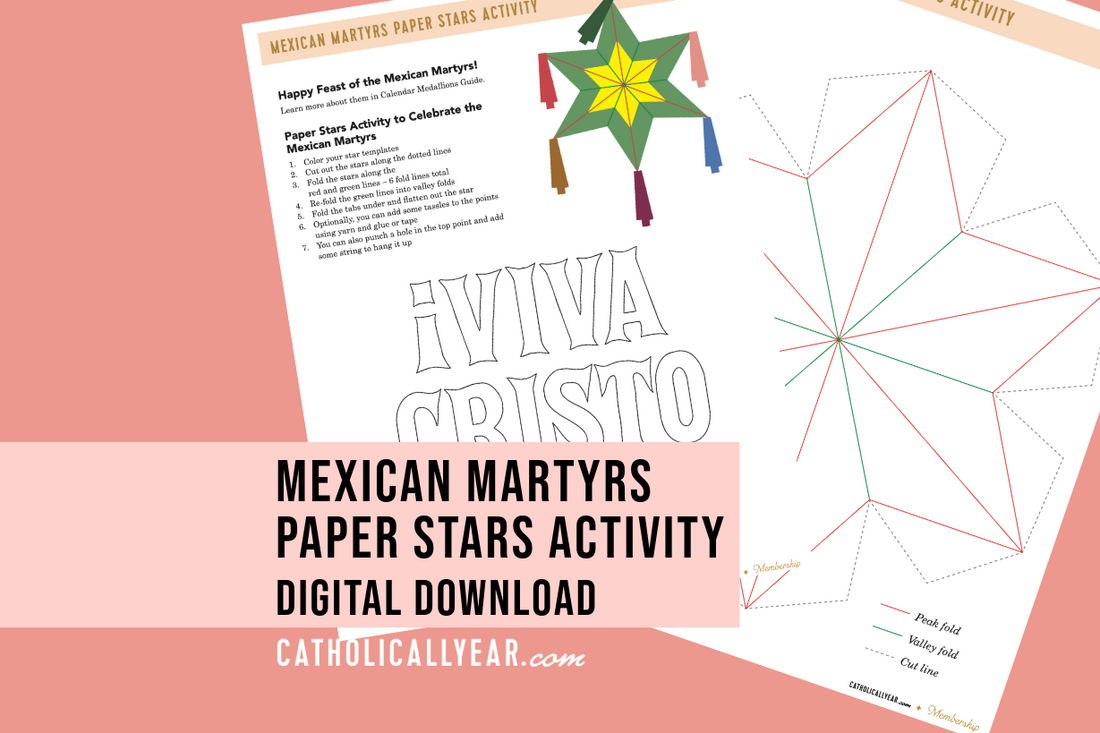 Mexican Martyrs Paper Stars Activity {Digital Download}